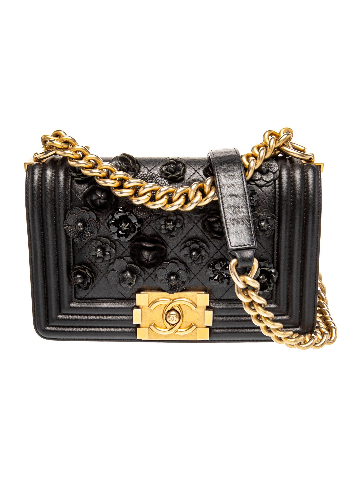 Chanel Small Camelia Boy Bag
