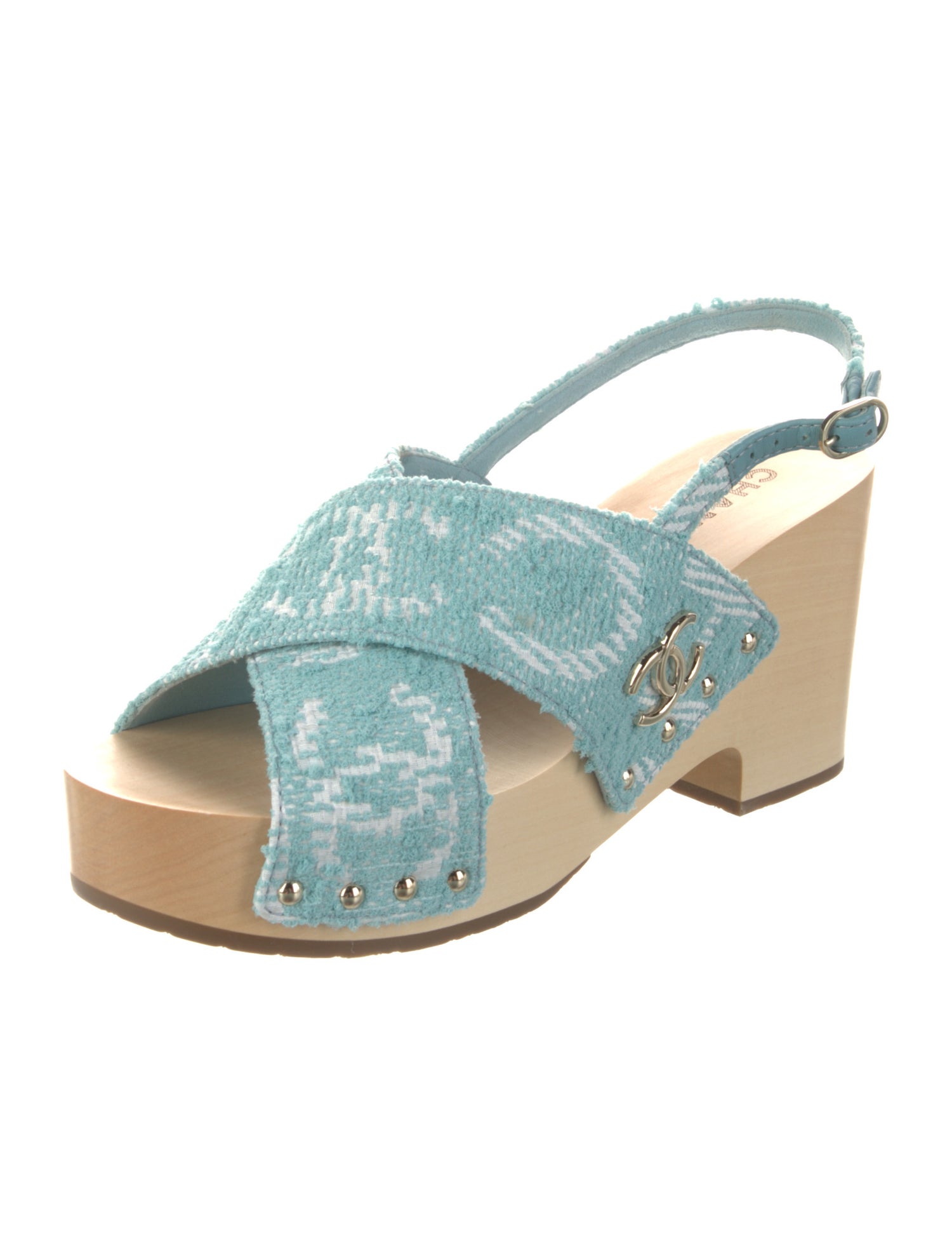 Chanel 2024 Interlocking CC Logo Slingback Sandals