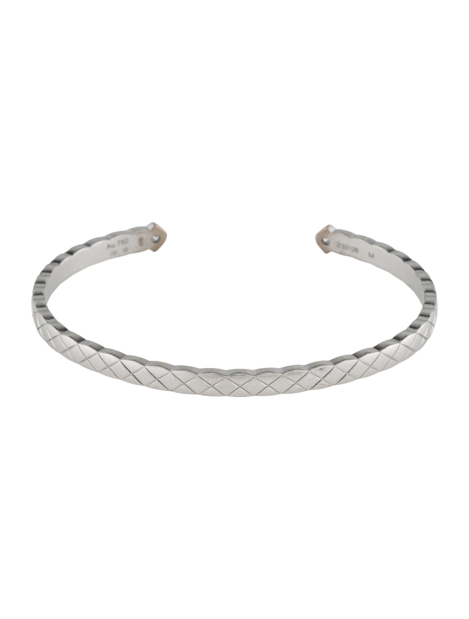 Chanel 18K Diamond Coco Crush Cuff Bracelet