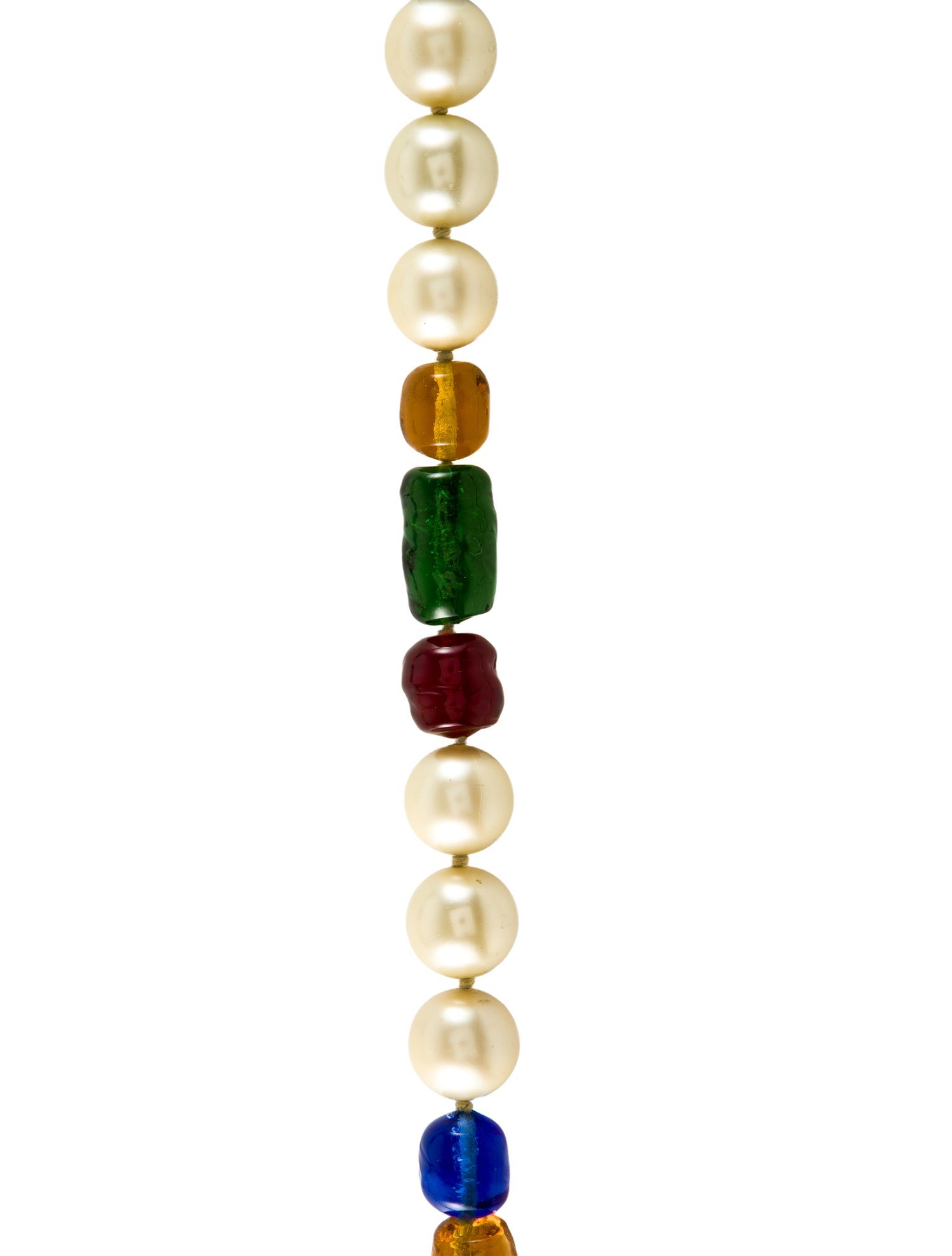 Chanel Vintage Faux Pearl & Gripoix Bead Necklace