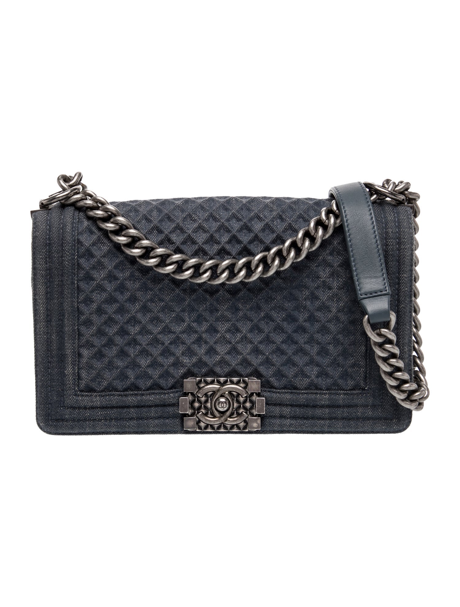 Chanel Medium Quilted Denim Boy Bag