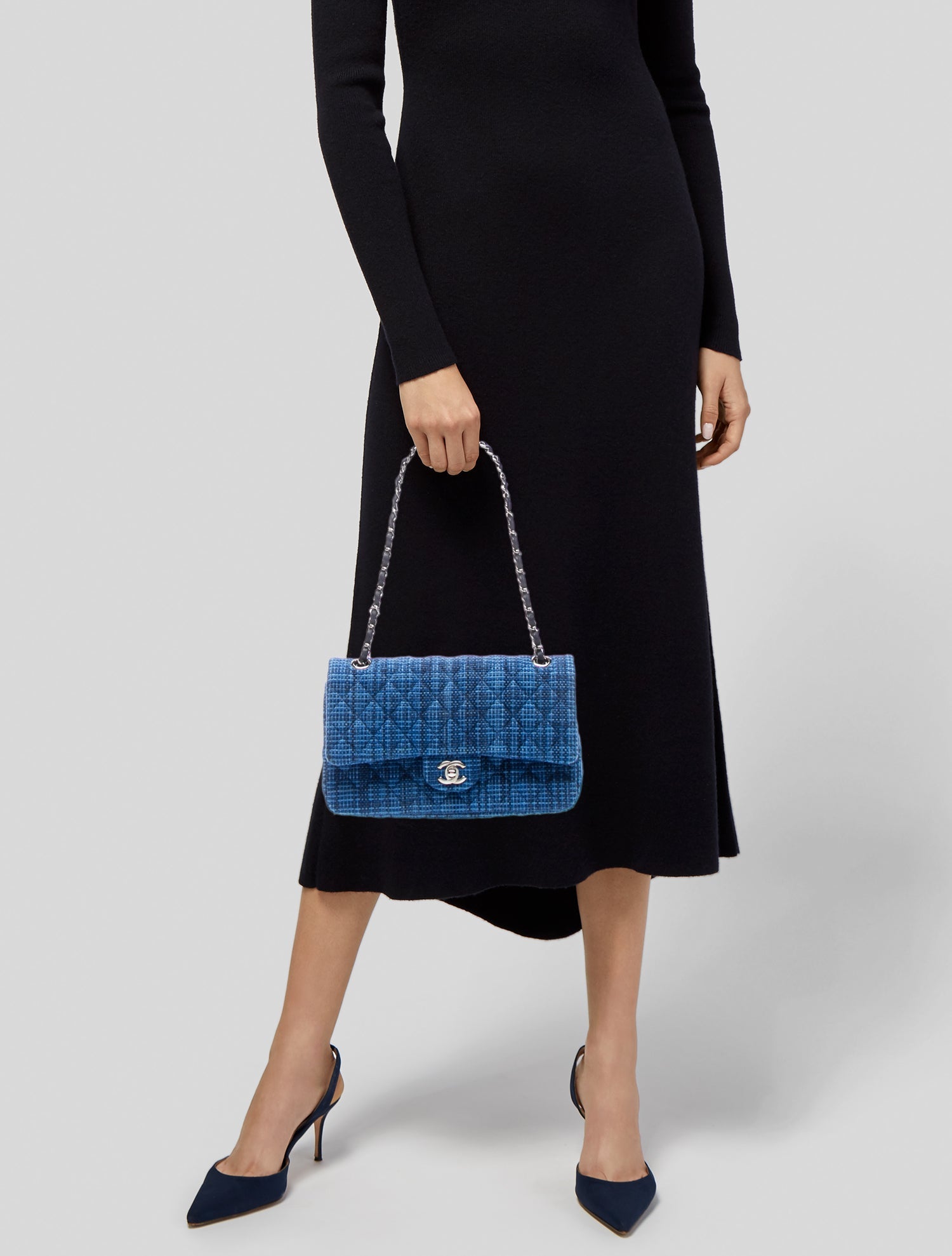 Chanel Classic Tweed Medium Double Flap Bag