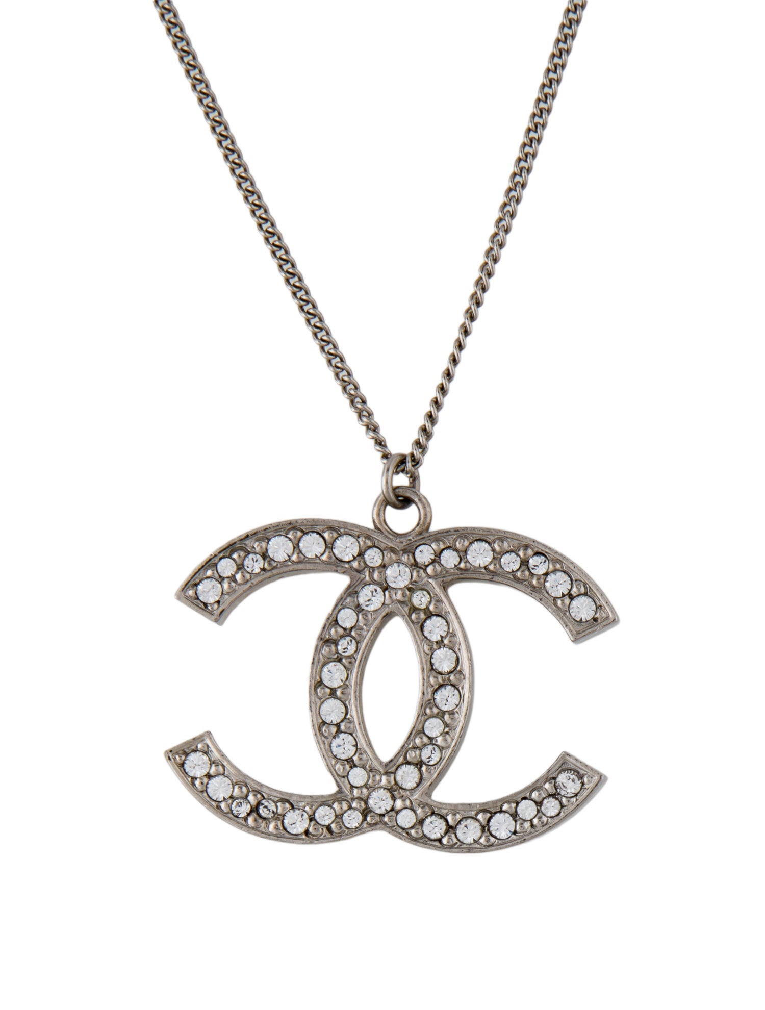 Chanel Strass CC Pendant Necklace