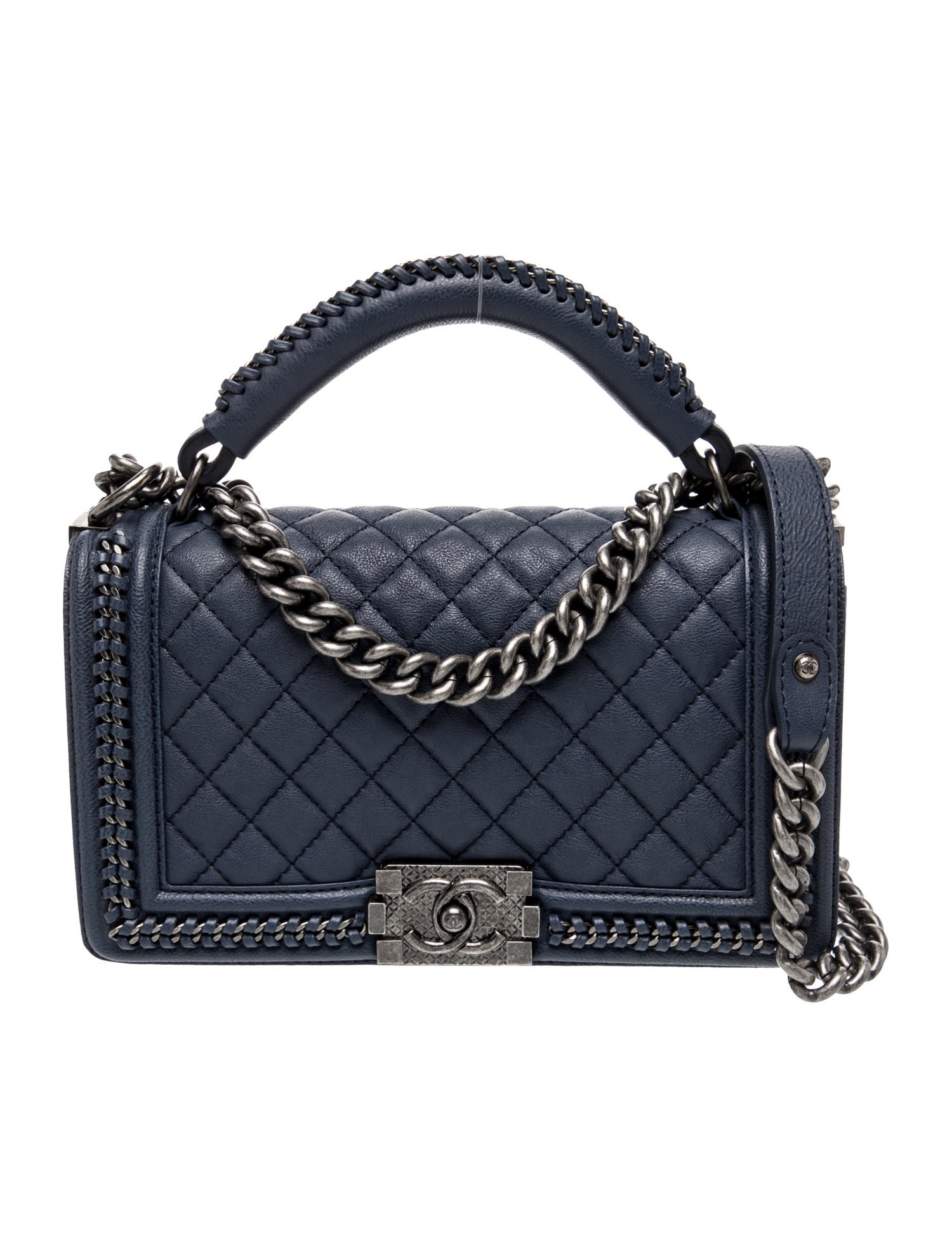 Chanel Medium Top Handle Chain Around Boy Bag