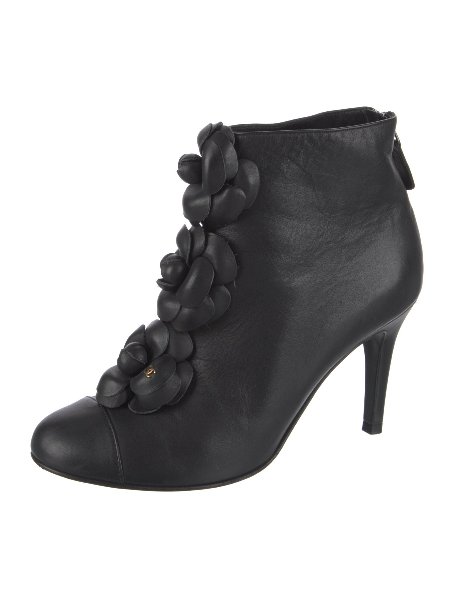 Chanel Interlocking CC Logo Leather Boots