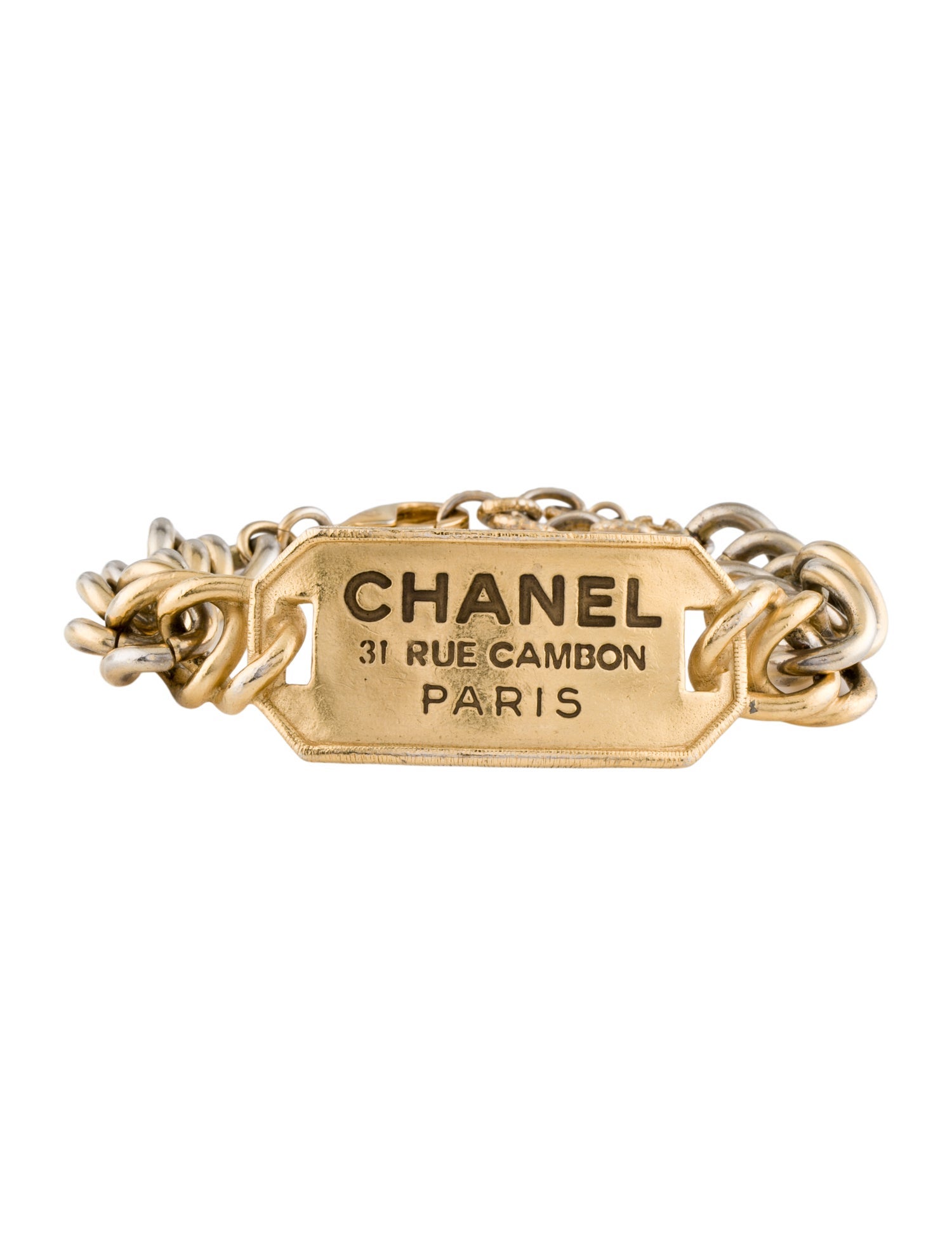 Chanel '31 Rue Cambon Paris' ID Link Bracelet