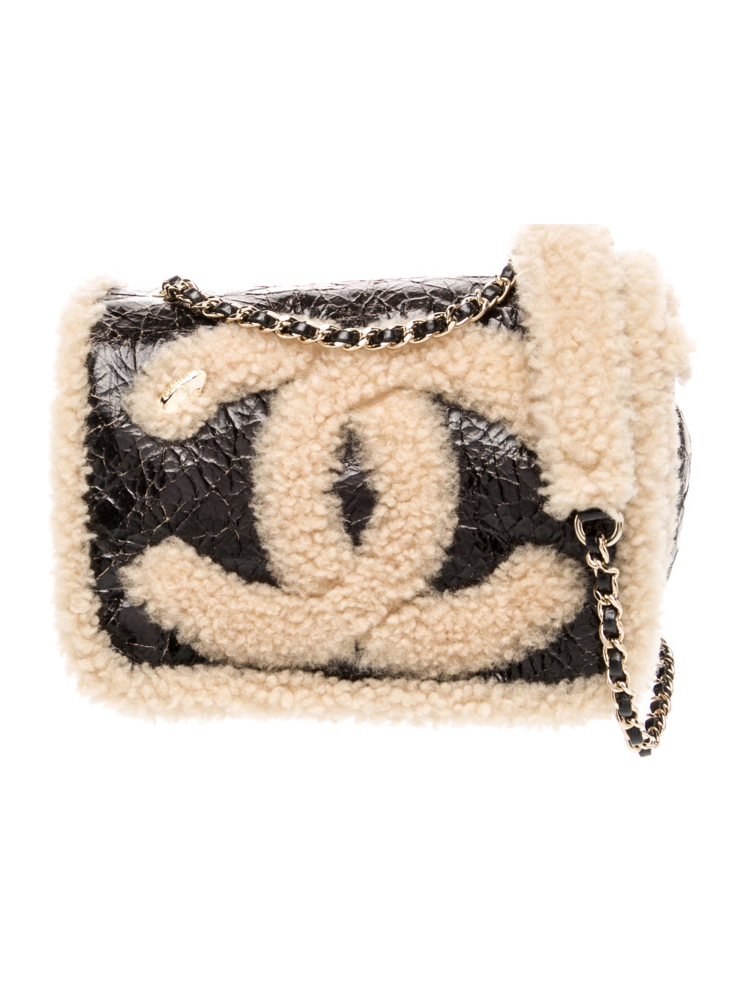 Chanel Shearling CC Mania Flap Bag