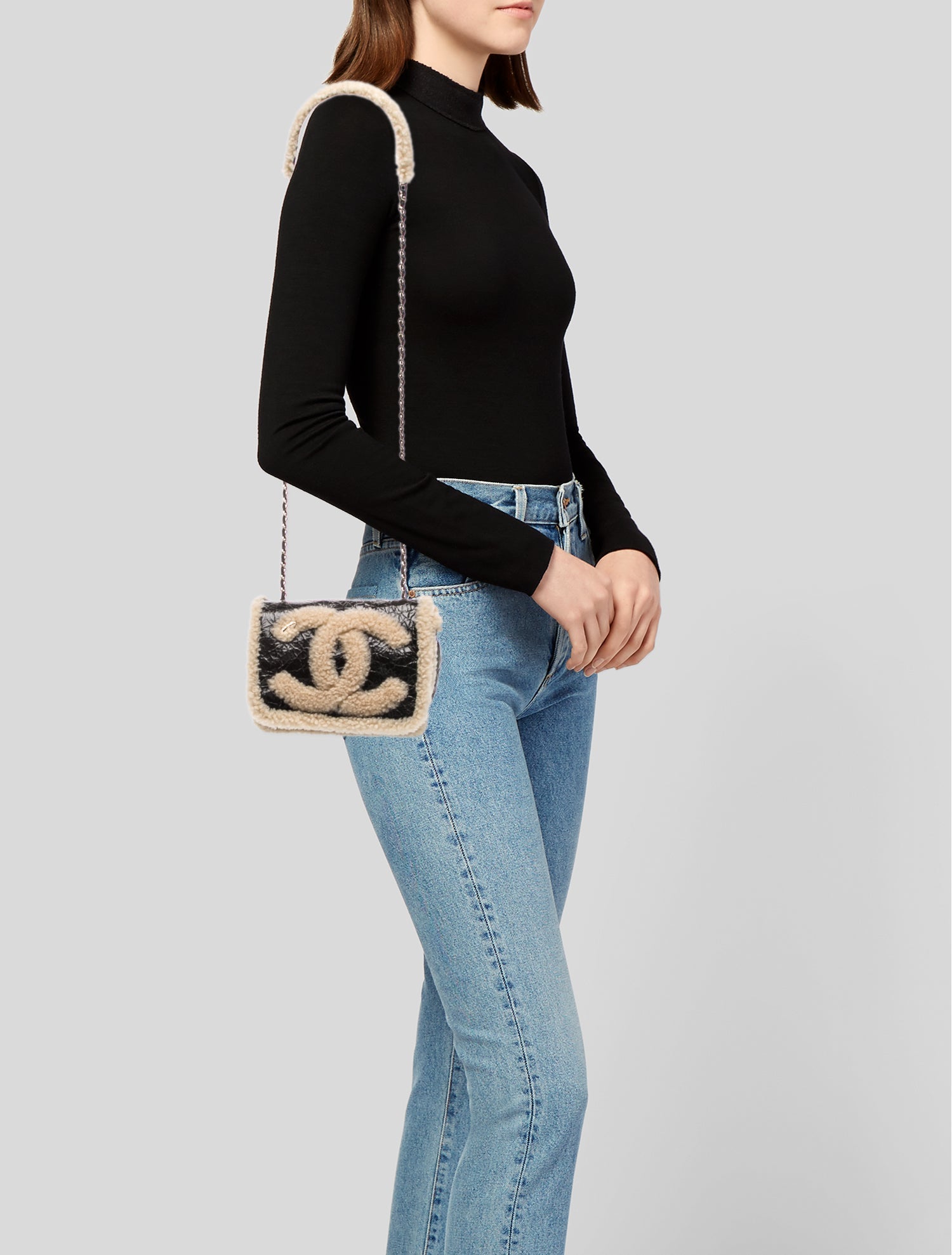 Chanel Shearling CC Mania Flap Bag