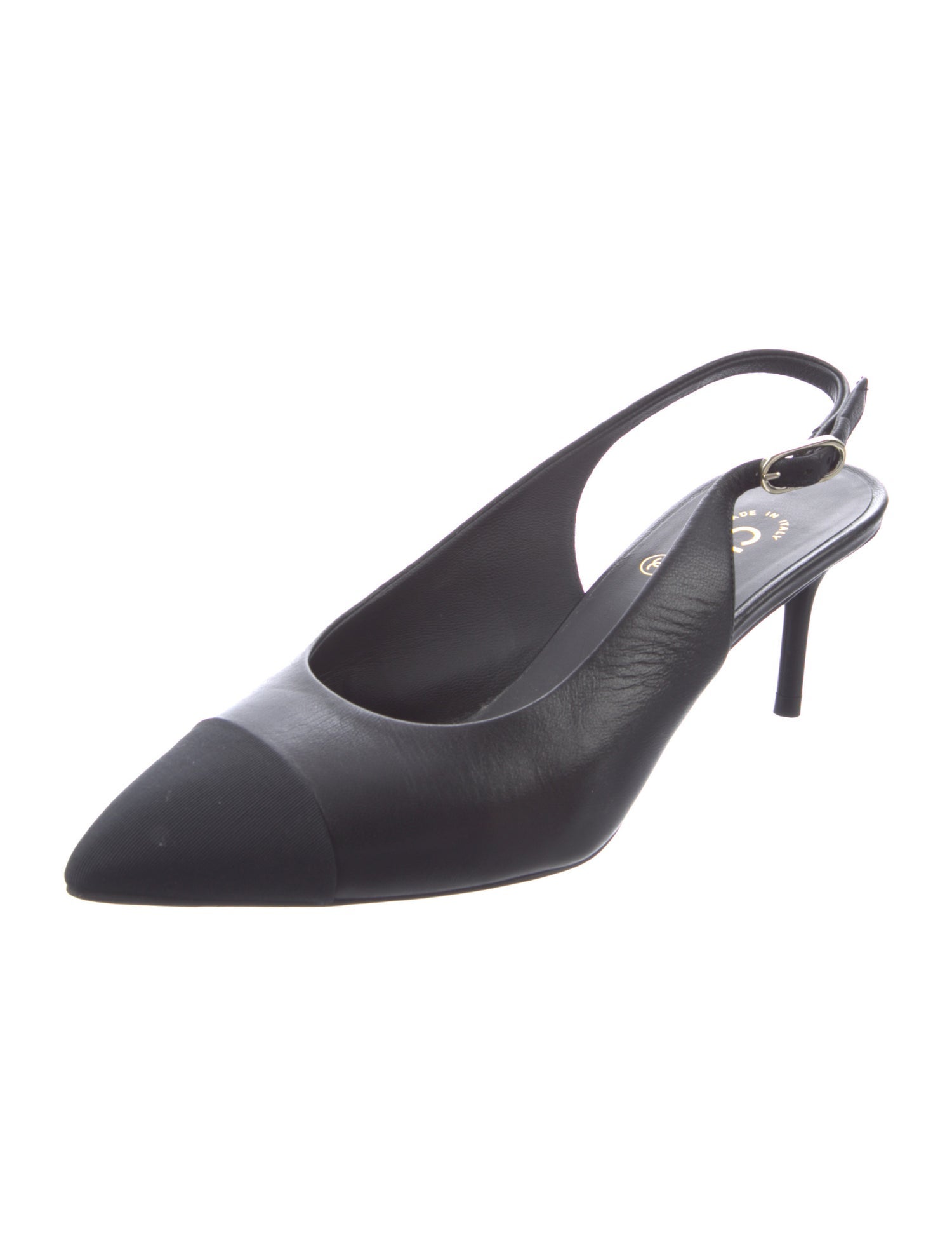 Chanel 2016 Interlocking CC Logo Slingback Pumps