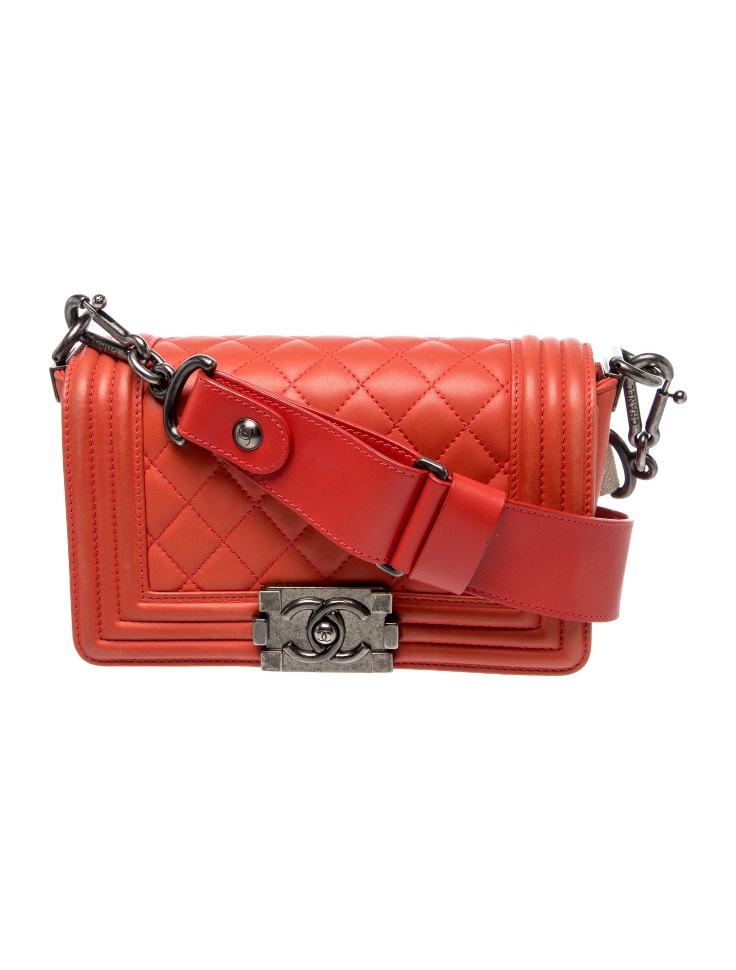 Chanel Galuchat-Trim Small Boy Bag