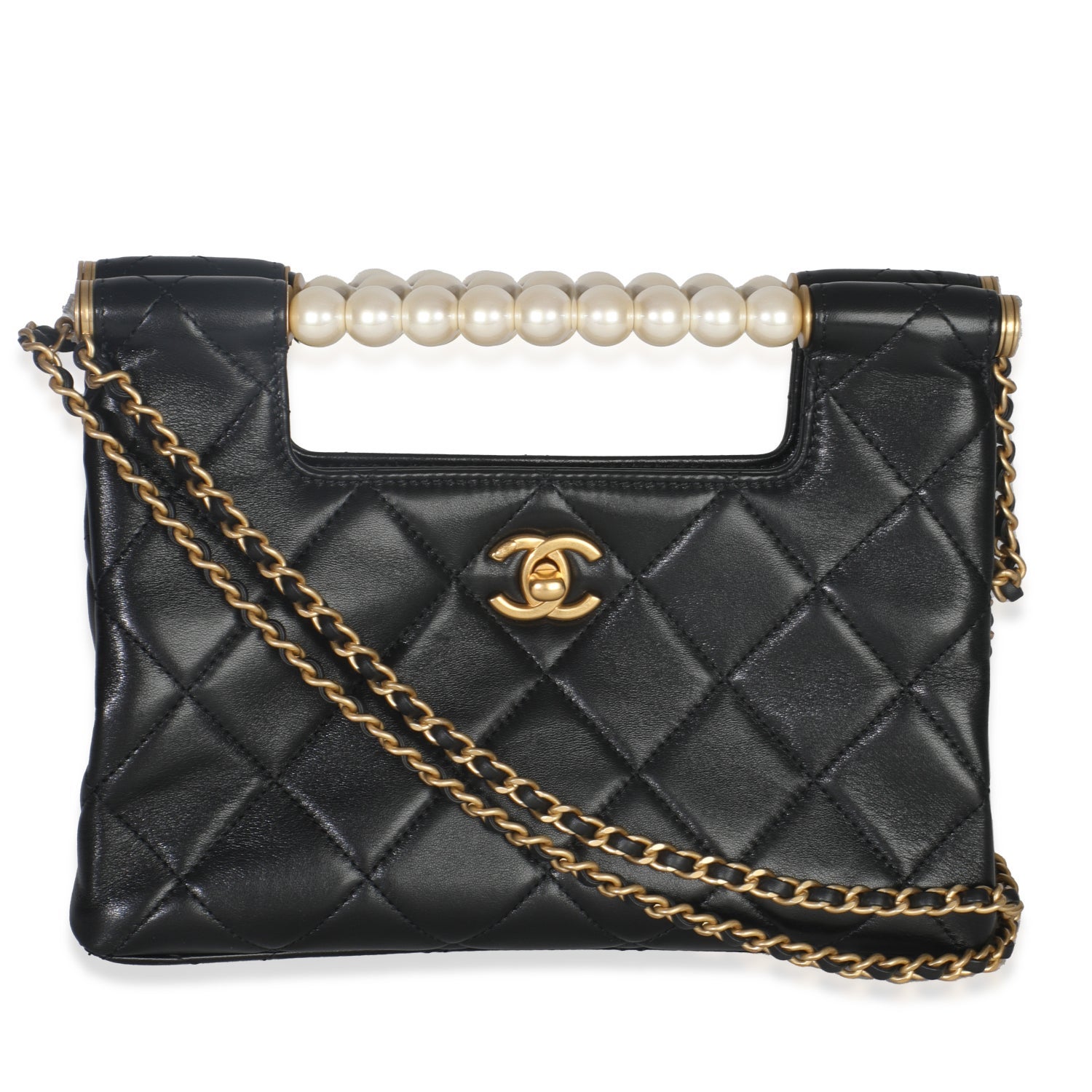 Chanel Interlocking CC 25P Pearl Shopping Bag Small 2025