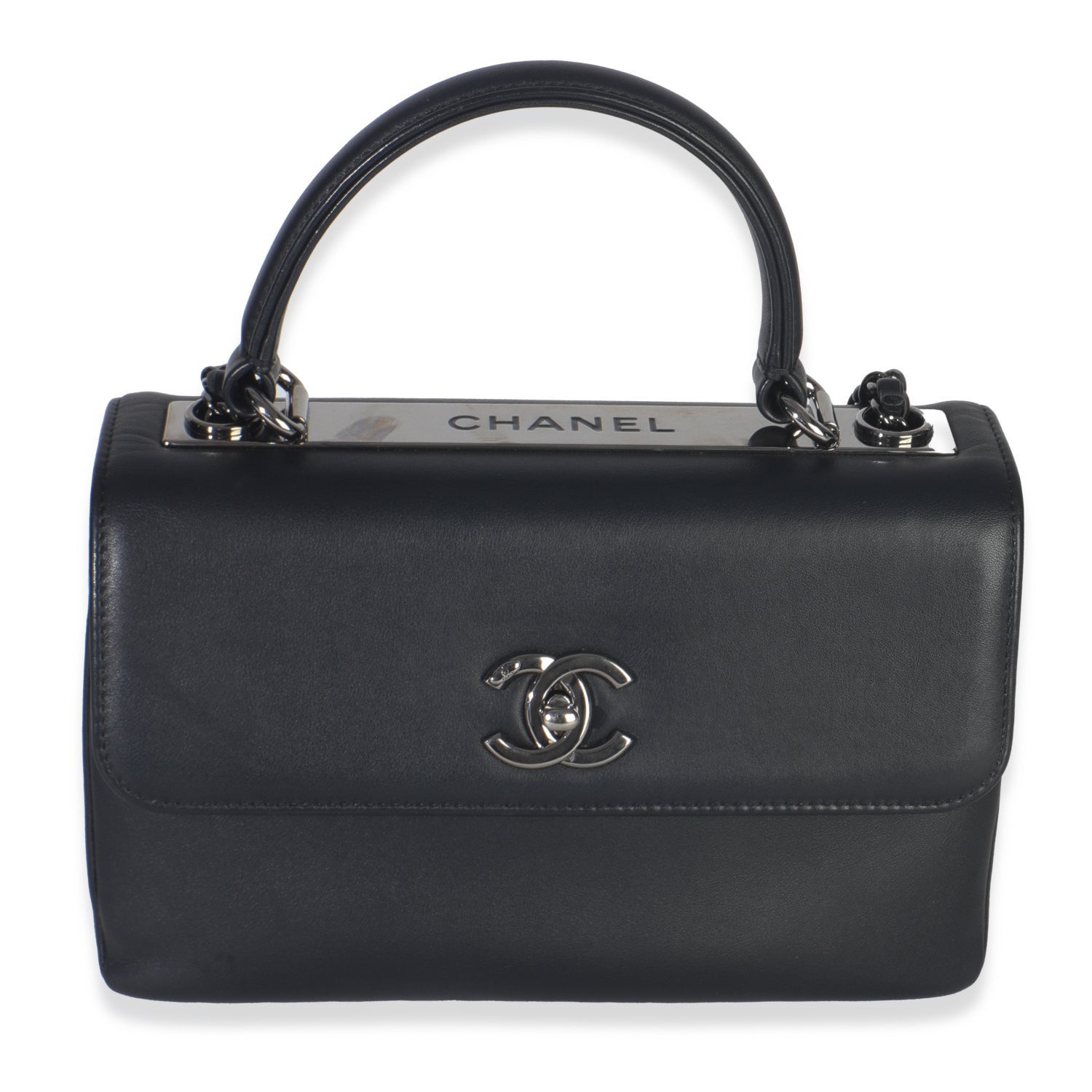 Chanel Interlocking CC Top Handle Flap Bag Small