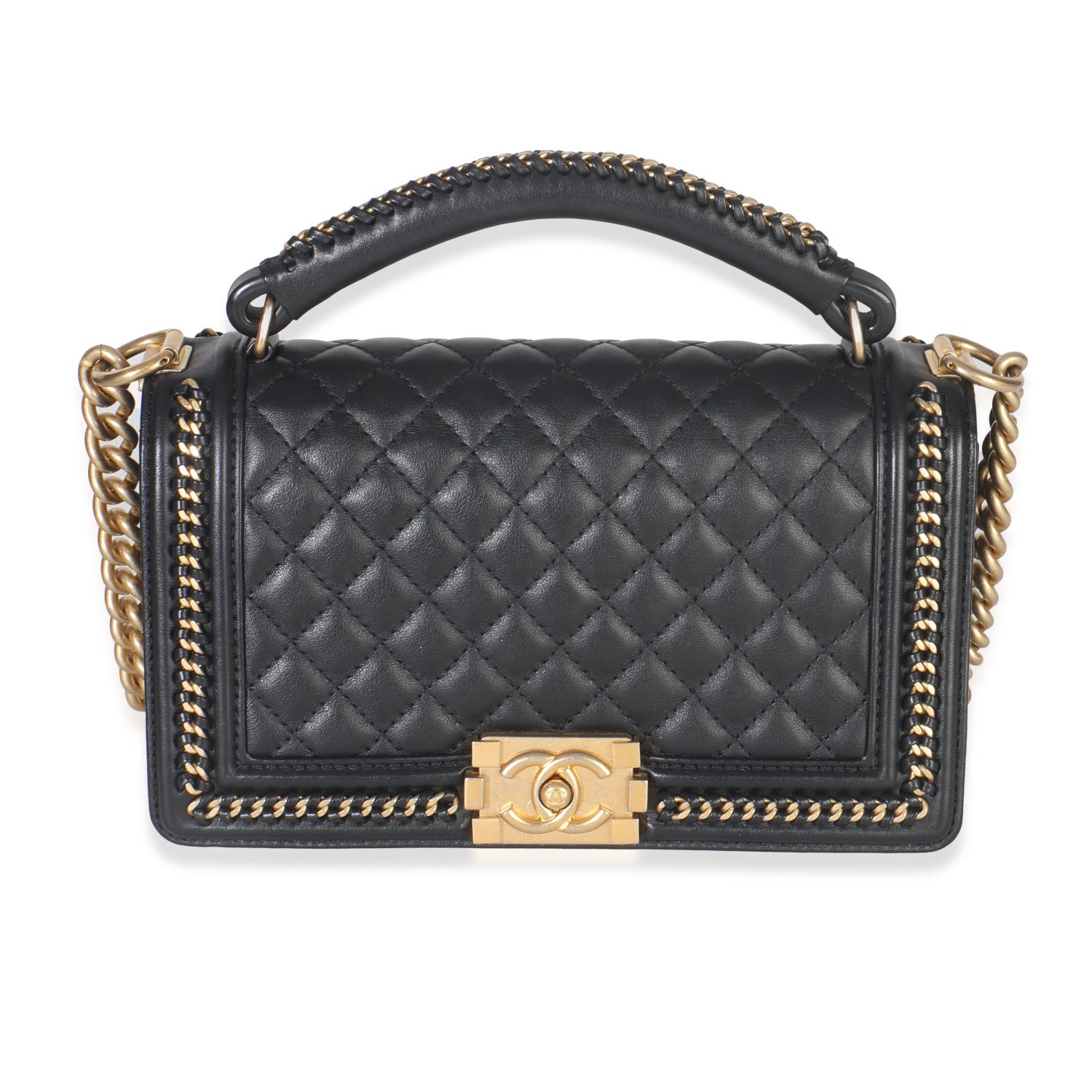Chanel Interlocking CC Top Handle Boy Bag