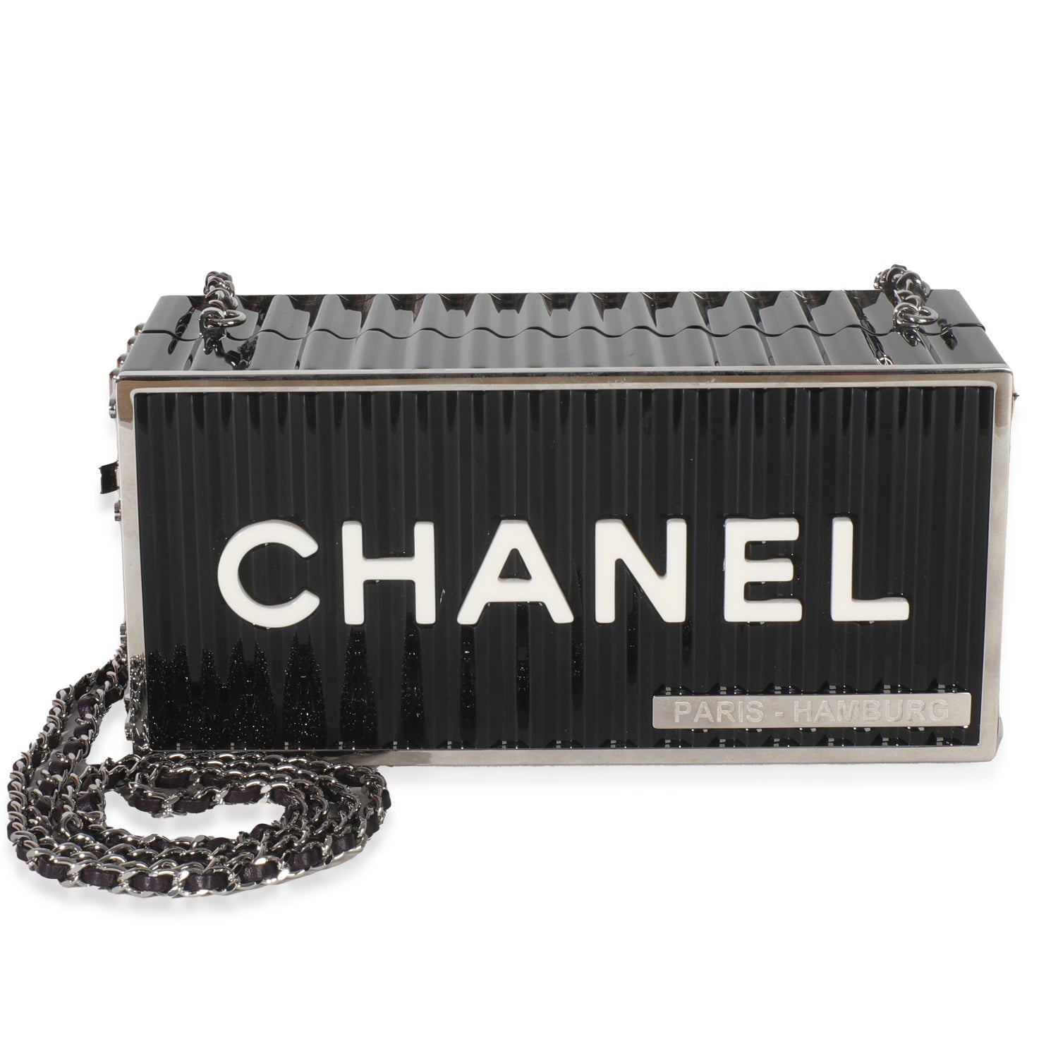 Chanel Interlocking CC Paris Hamburg Minaudiere Shipping Container Clutch