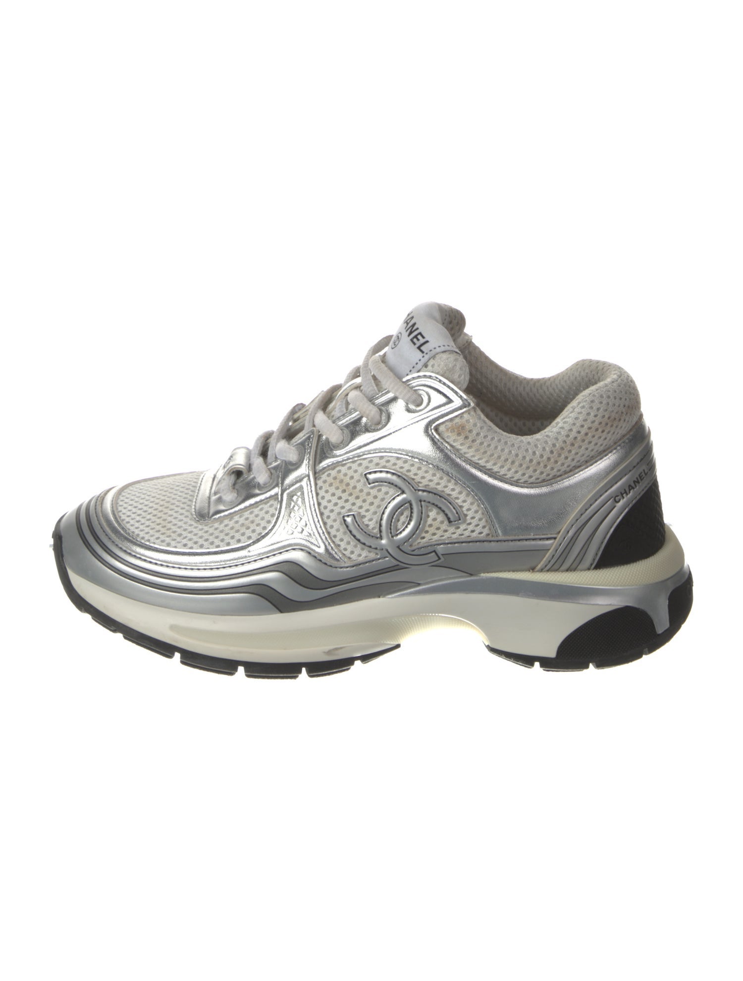 Chanel Interlocking CC Logo Mesh Chunky Sneakers