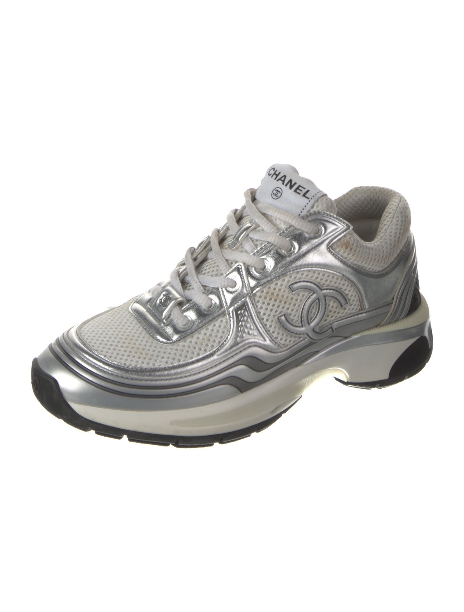 Chanel Interlocking CC Logo Mesh Chunky Sneakers