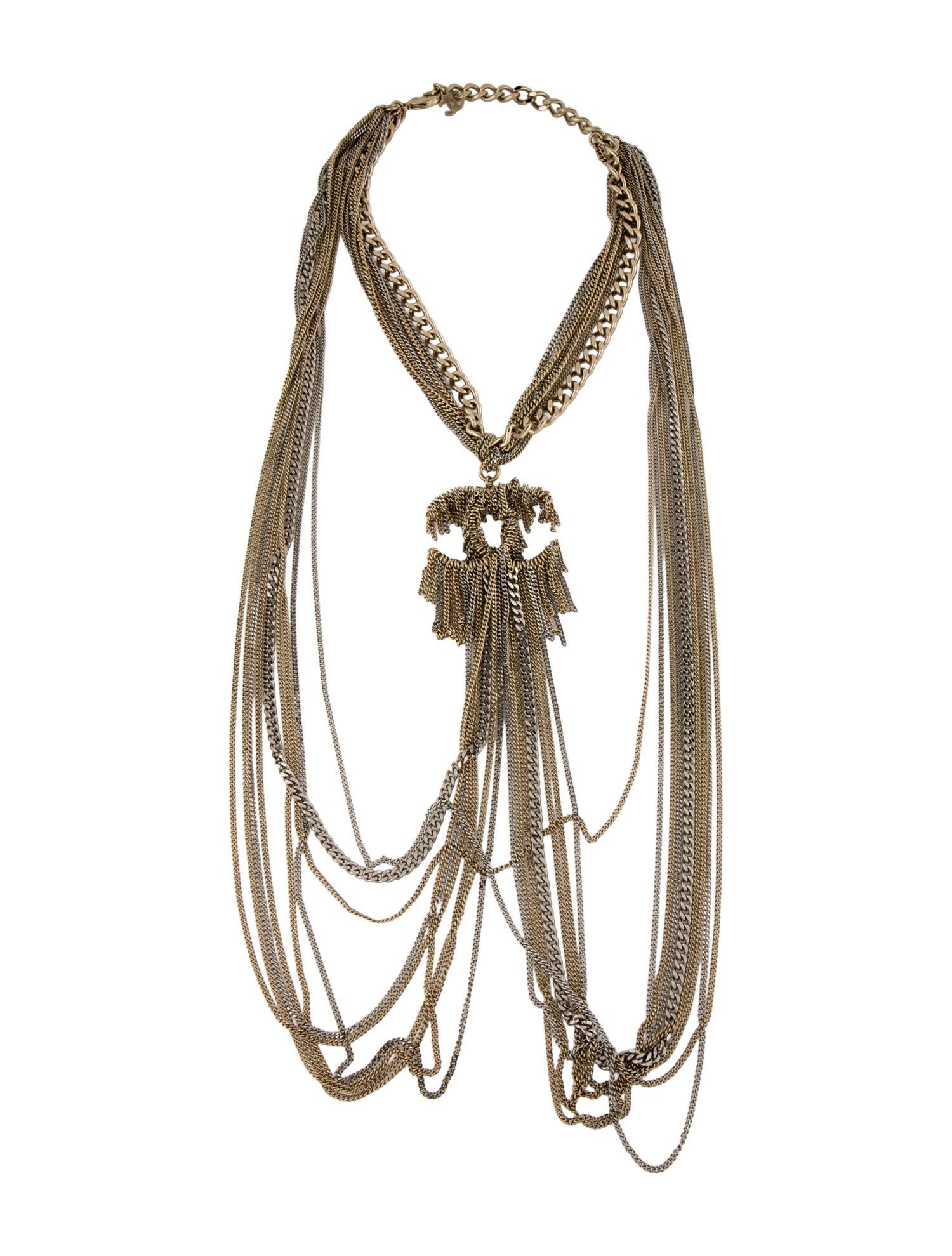 Chanel CC Chain Multistrand Necklace