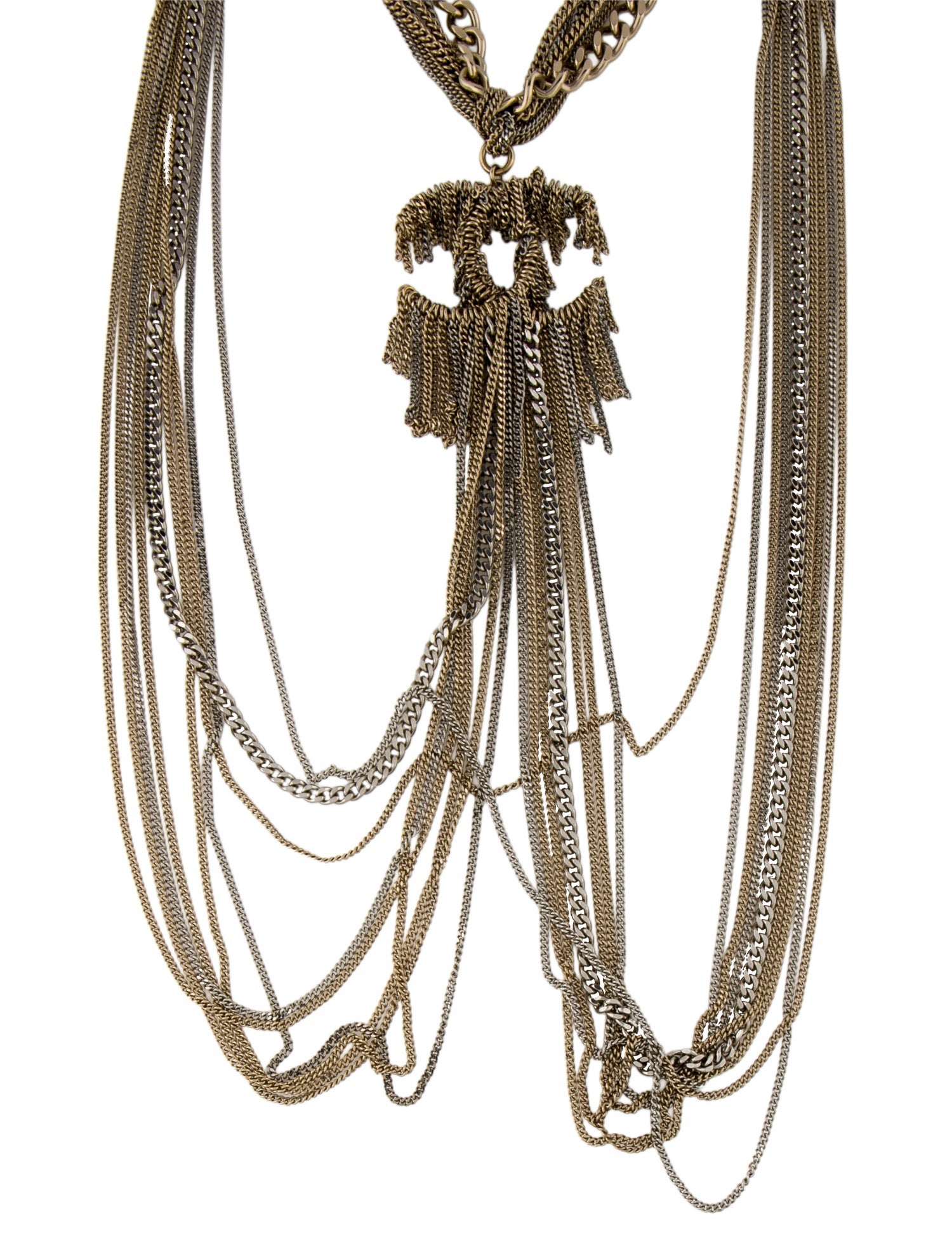 Chanel CC Chain Multistrand Necklace