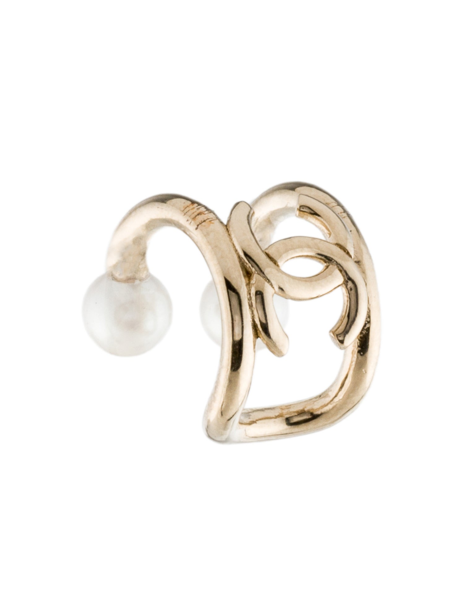 Chanel 2021 Faux Pearl Single Ear Cuff