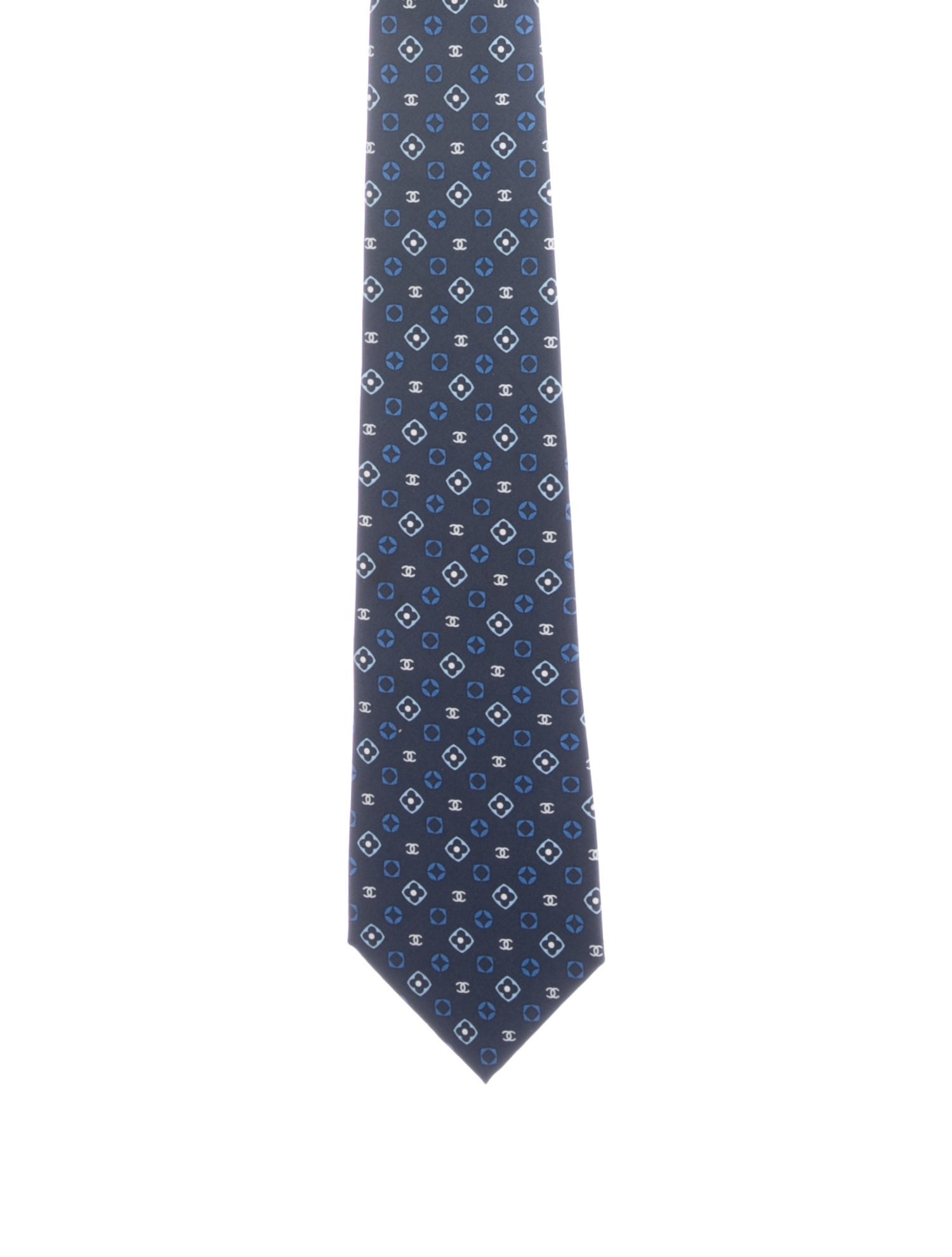 Chanel Silk CC Pattern Tie