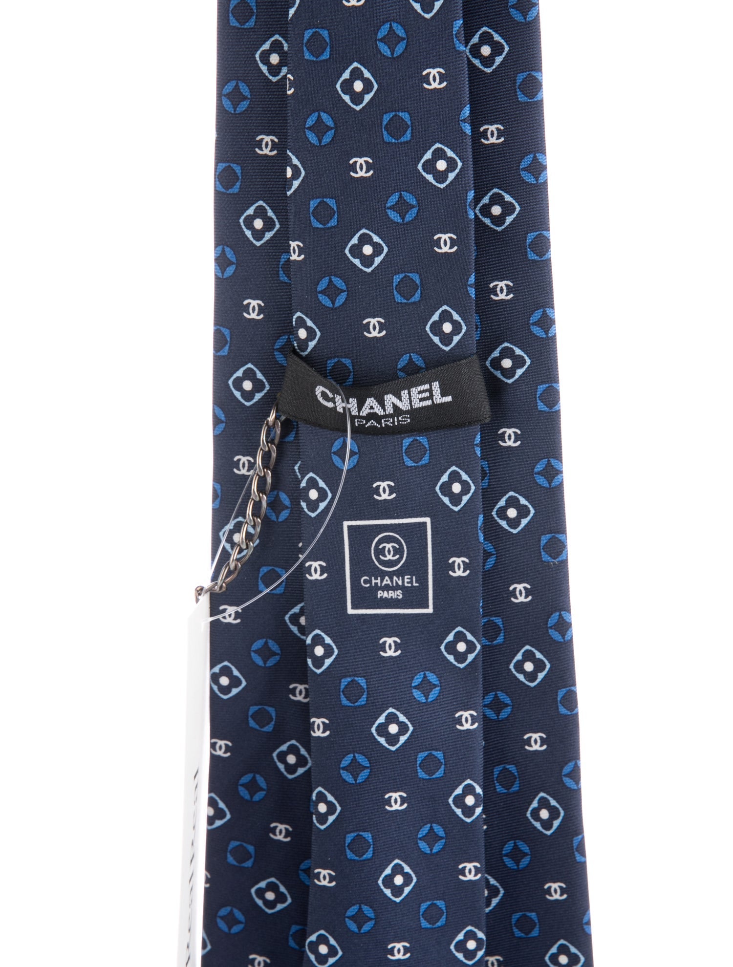 Chanel Silk CC Pattern Tie