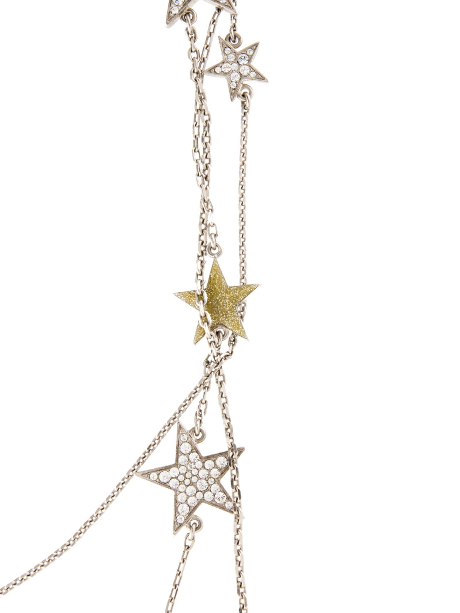 Chanel Strass & Enamel Star CC Multistrand Necklace