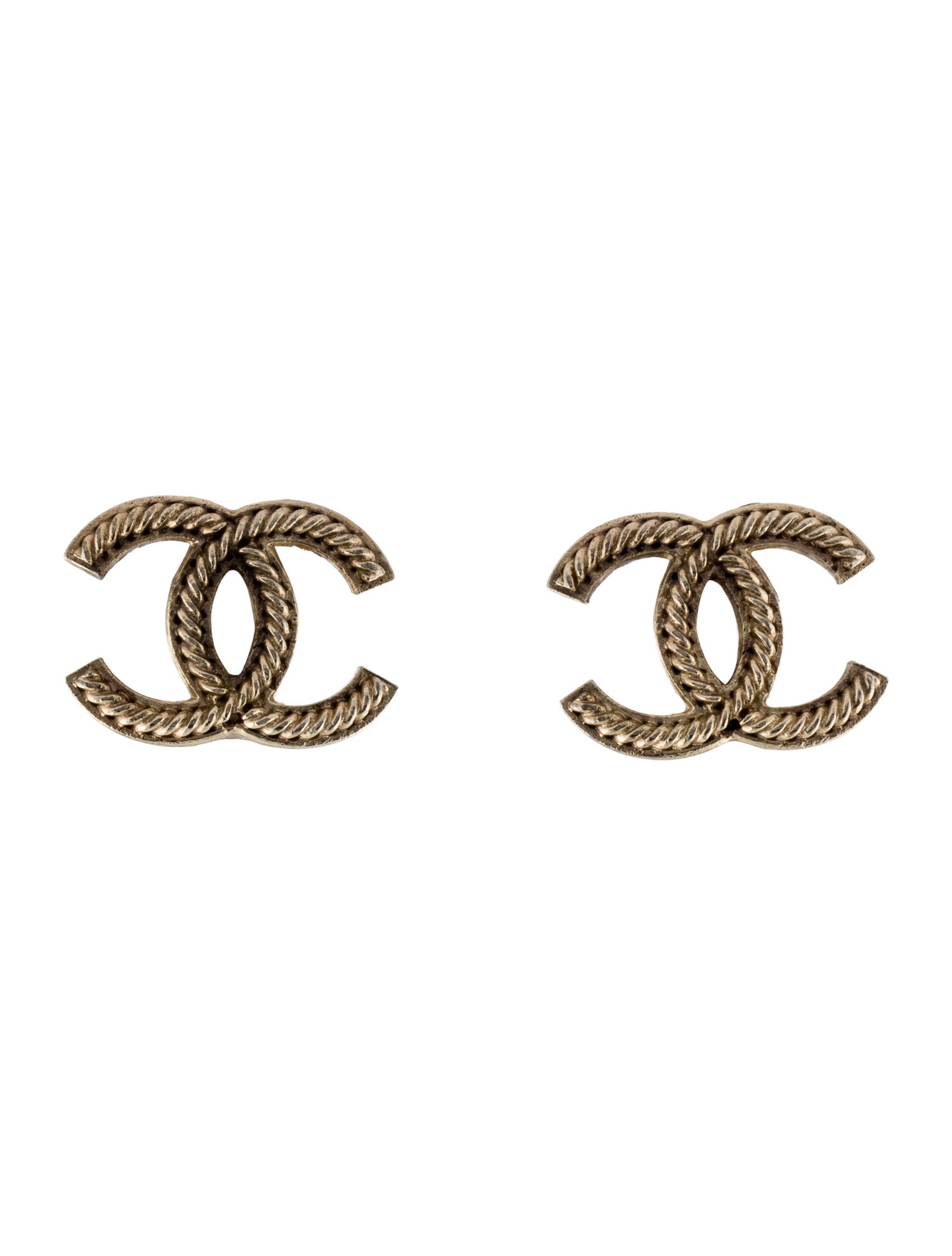 Chanel CC Logo Clip-On Earrings