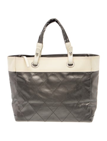 Pre-owned Chanel Large Paris-biarritz Tote In Gray