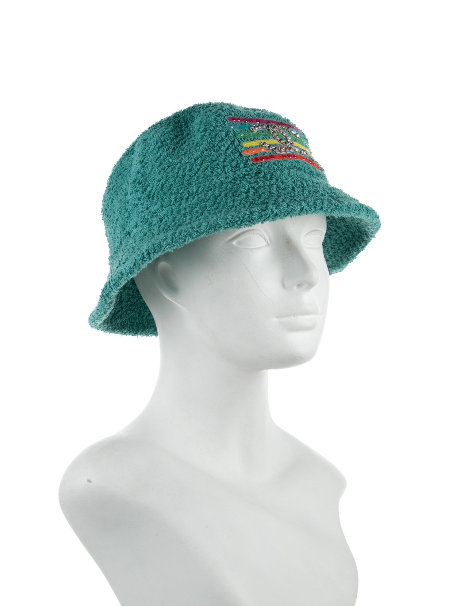 Chanel Pharrell Terry Cloth Logo Bucket Hat