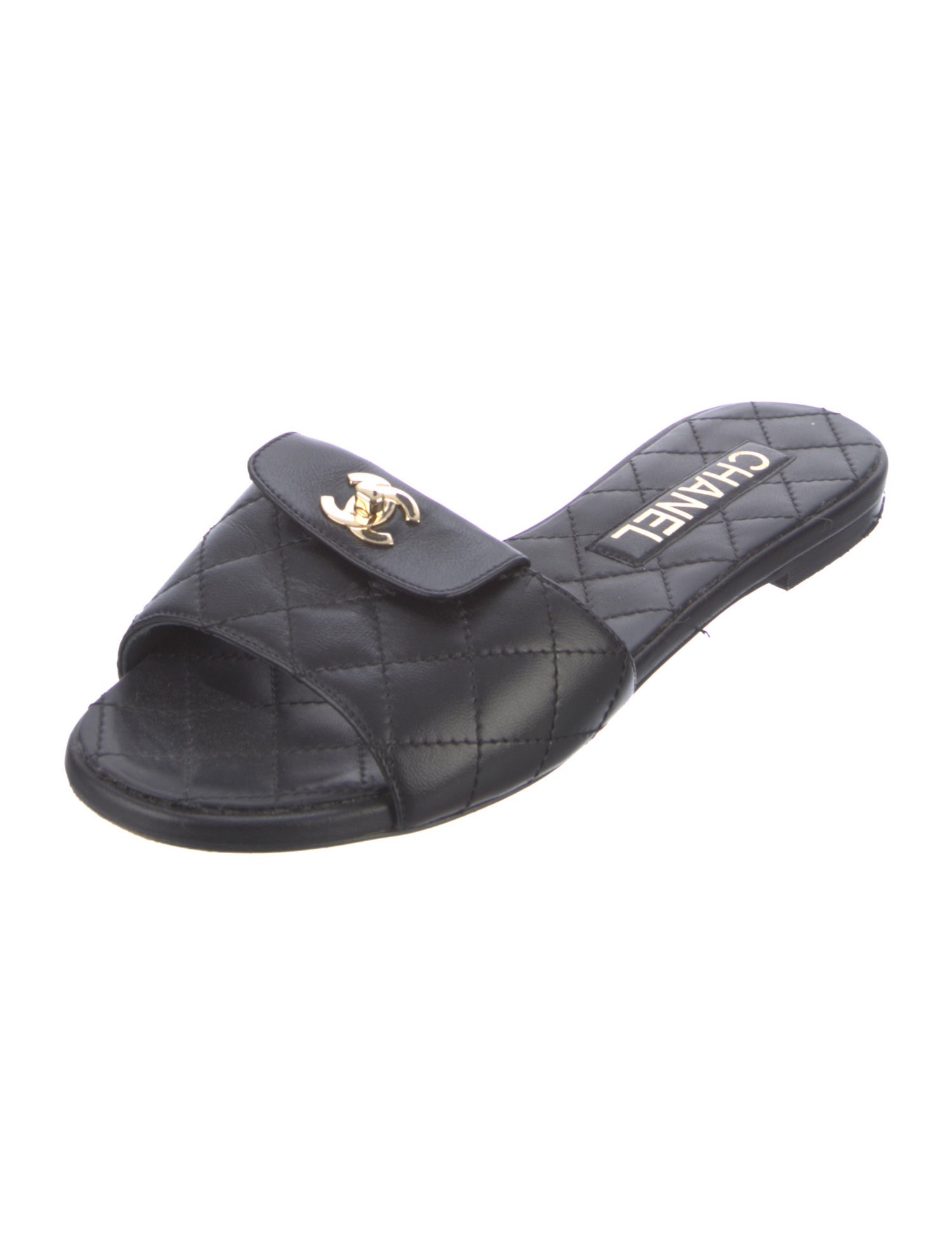 Chanel 2021 Interlocking CC Logo Slides