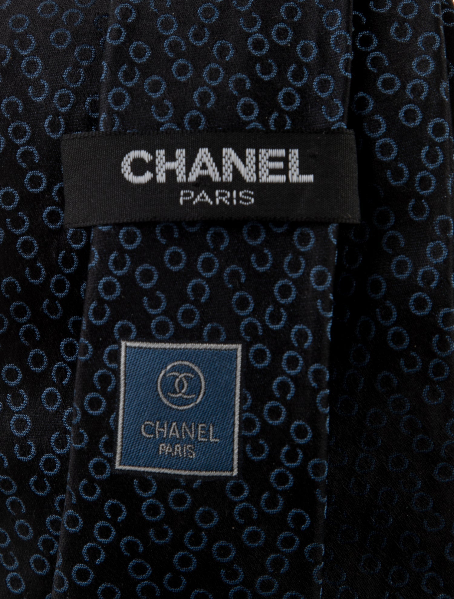 Chanel Silk Printed Tie