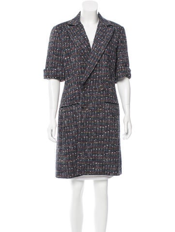 Chanel Tweed Double-Breasted Coat