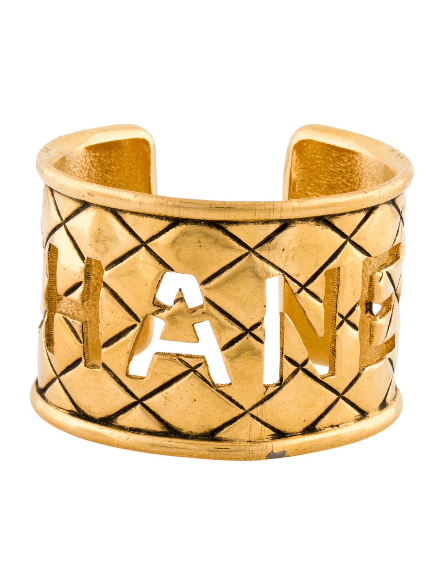 Chanel Vintage Quilted Cutout Cuff