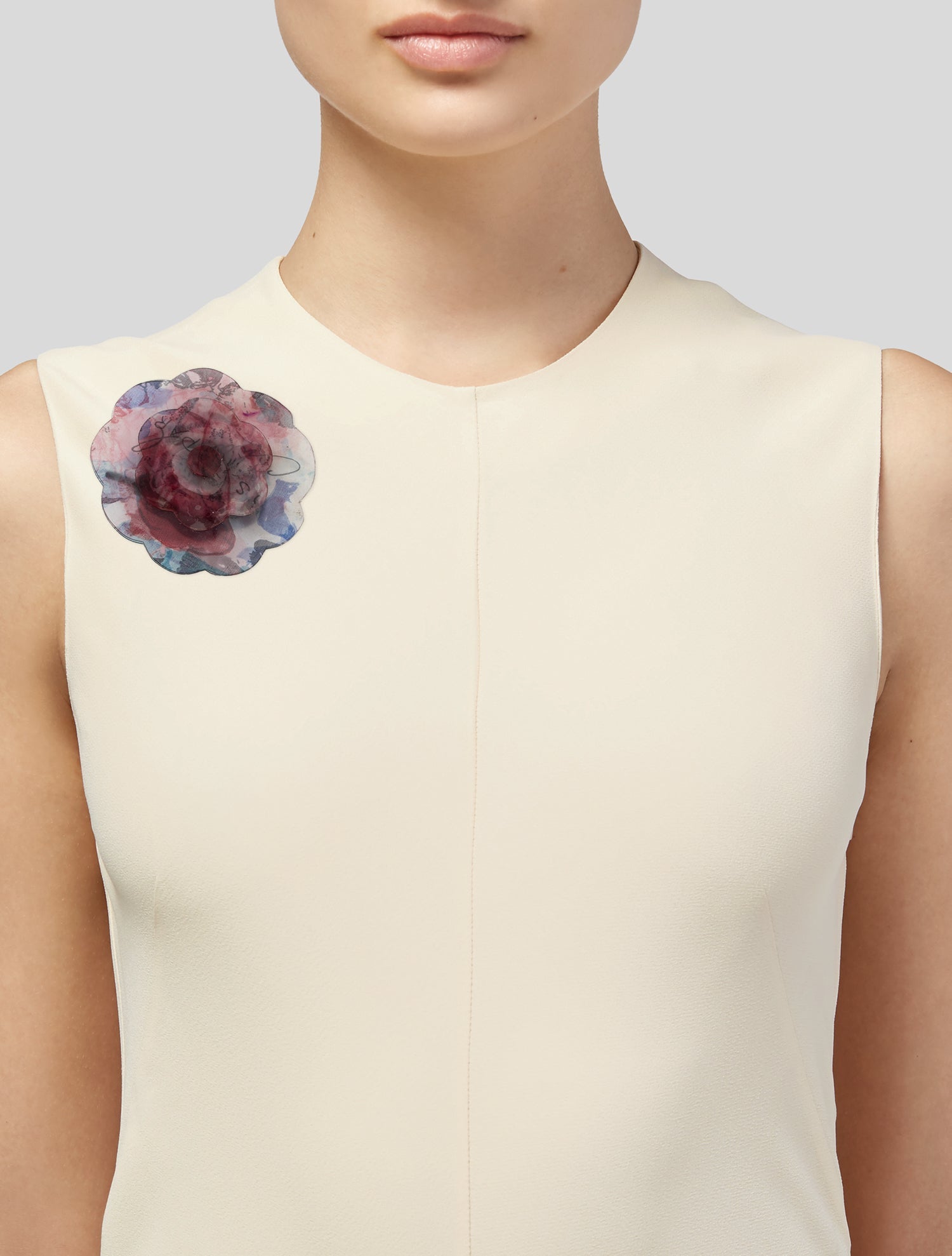 Chanel Plastic Camellia Brooch