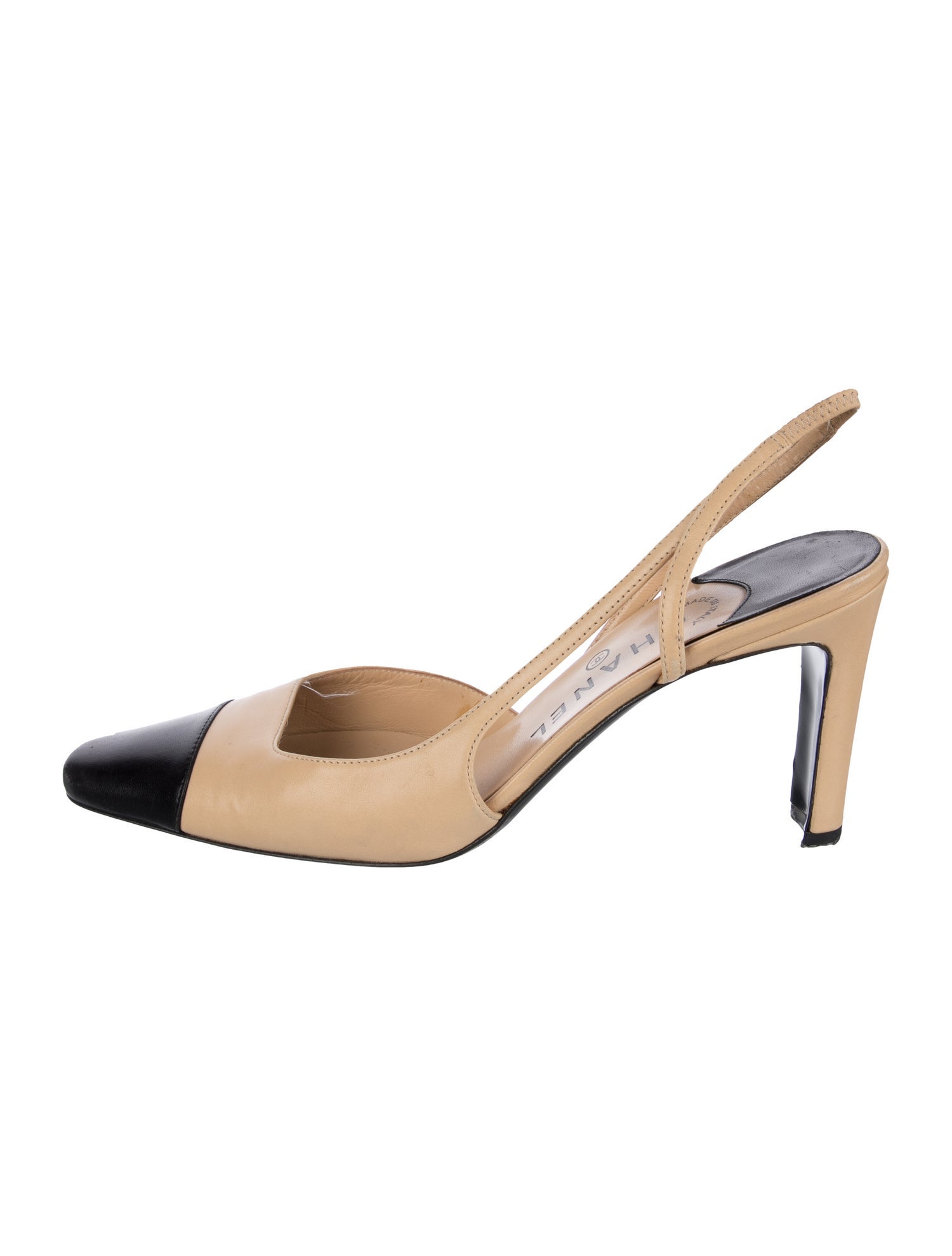 Chanel Vintage Interlocking CC Logo Slingback Pumps