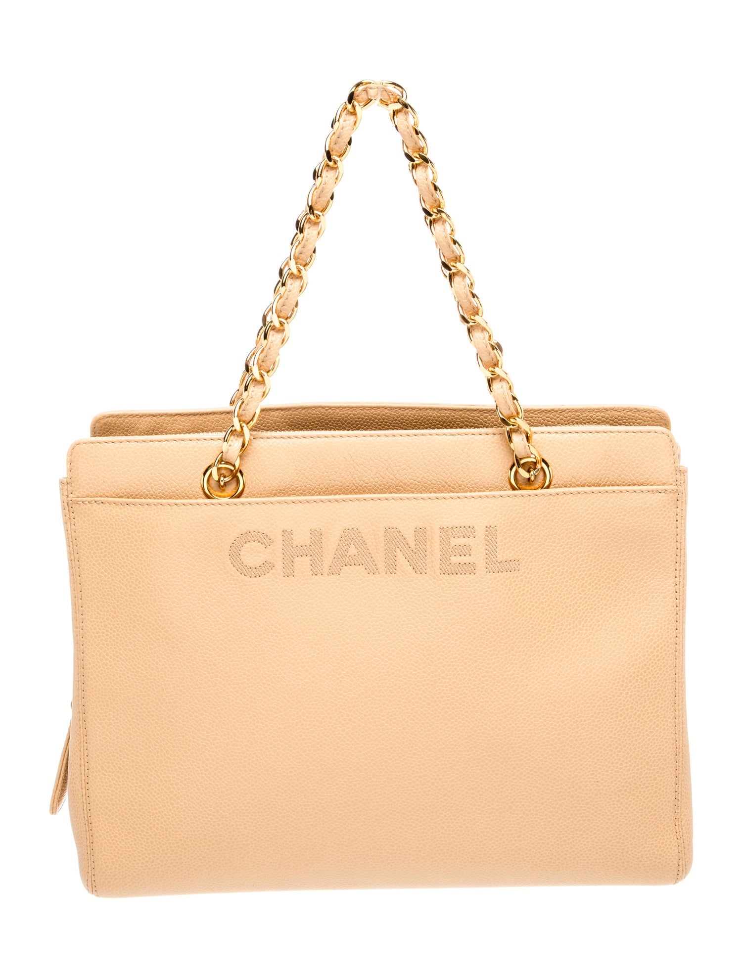 Chanel Caviar Logo Shoulder Bag