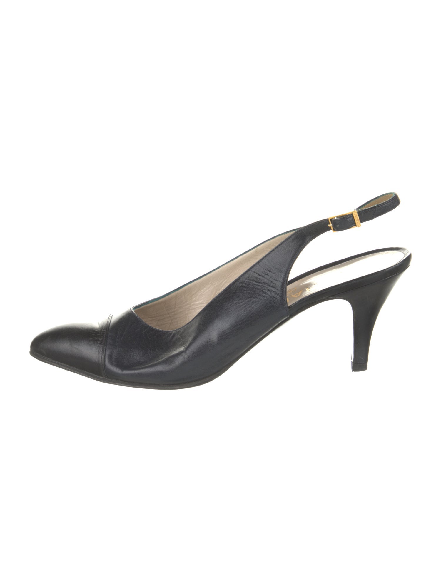 Chanel Vintage Leather Slingback Pumps