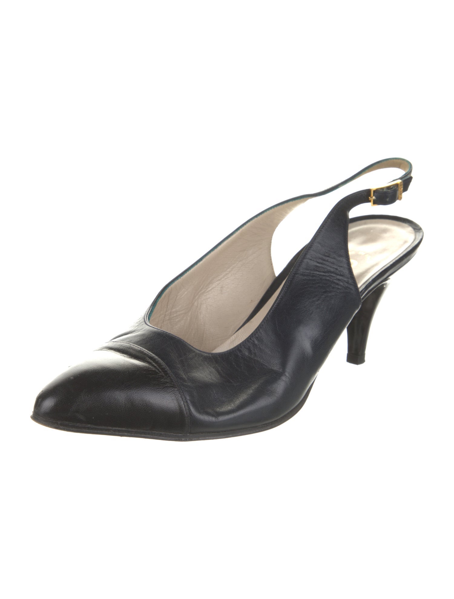 Chanel Vintage Leather Slingback Pumps