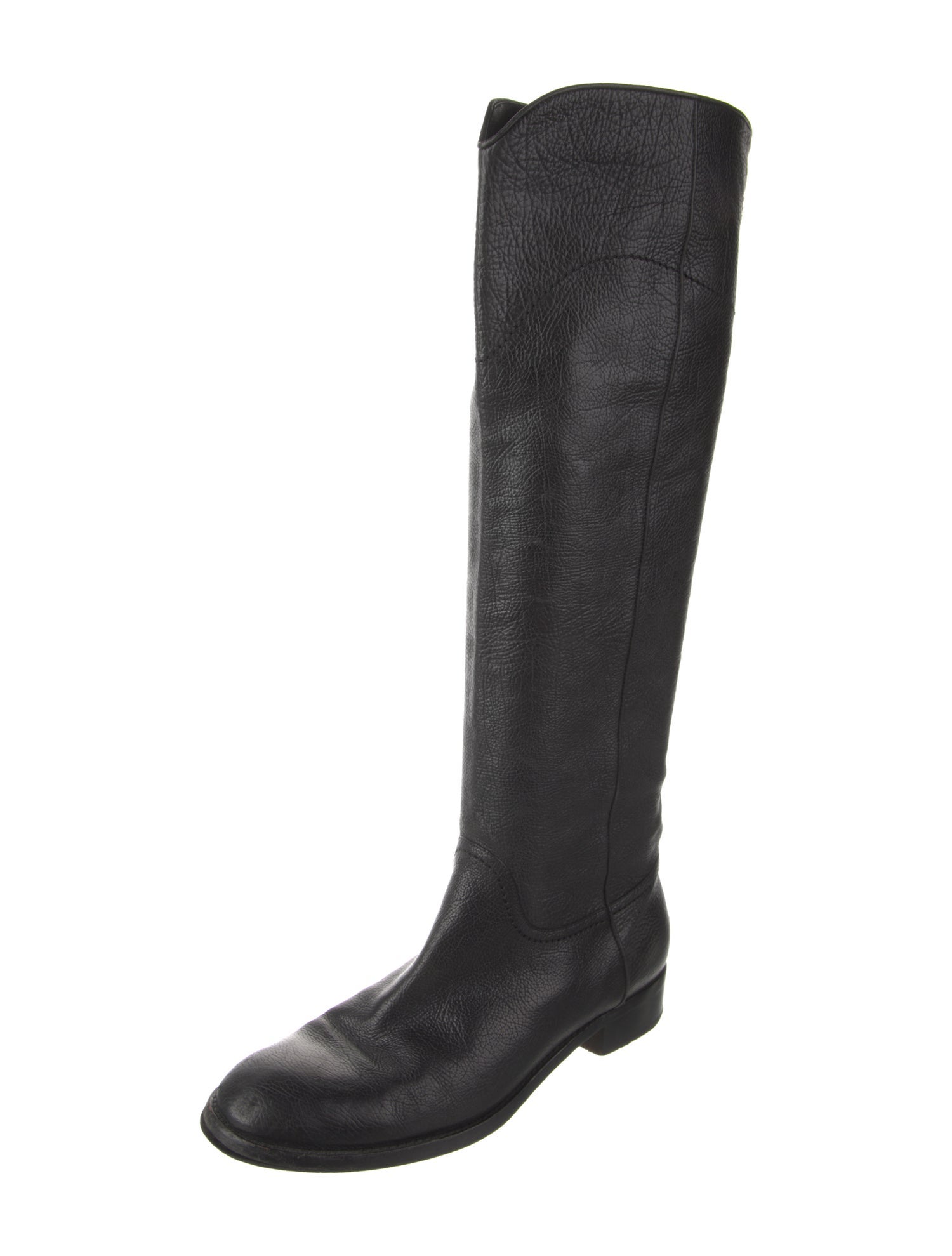 Chanel Interlocking CC Logo Leather Riding Boots