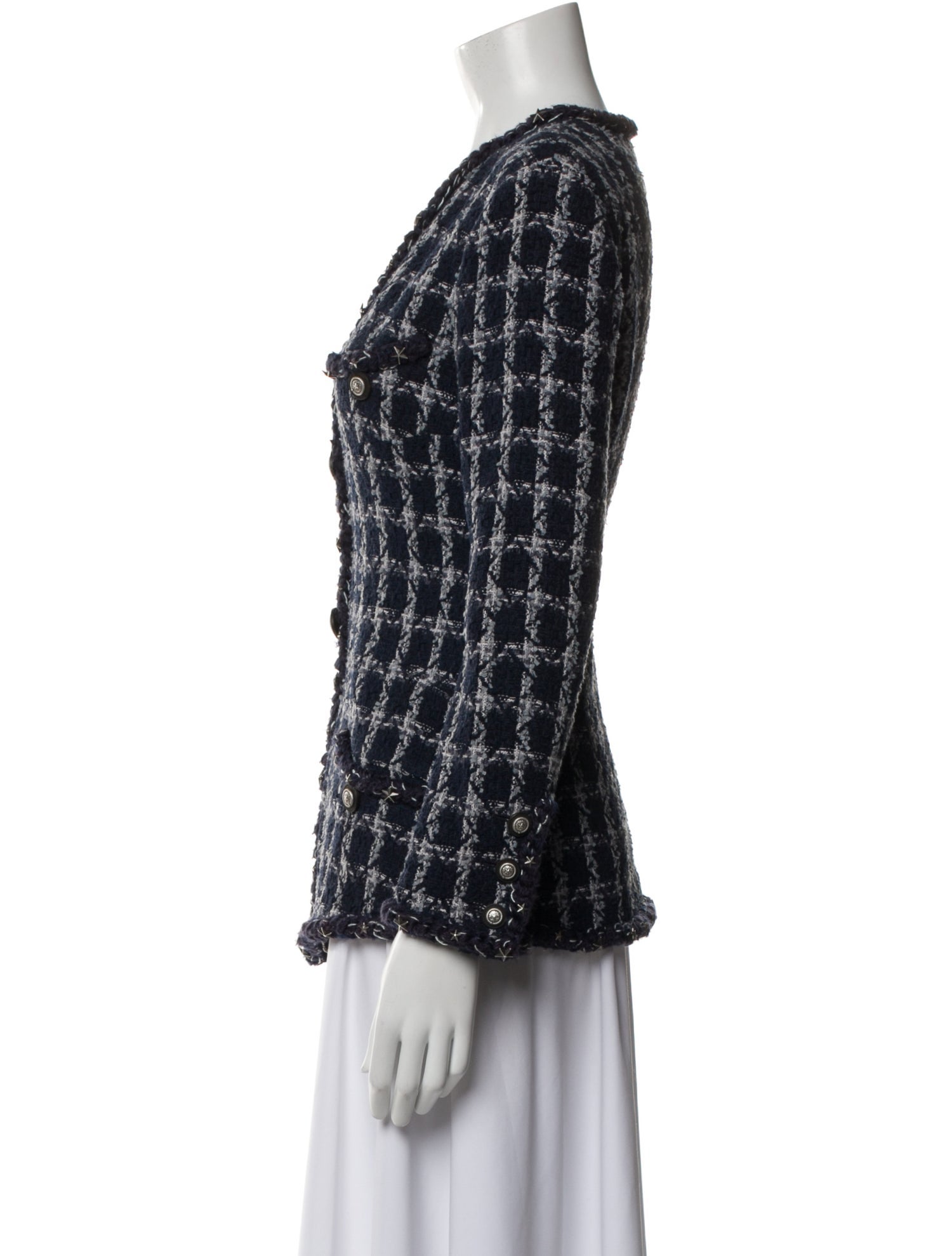 Chanel 2014 Plaid Print Blazer