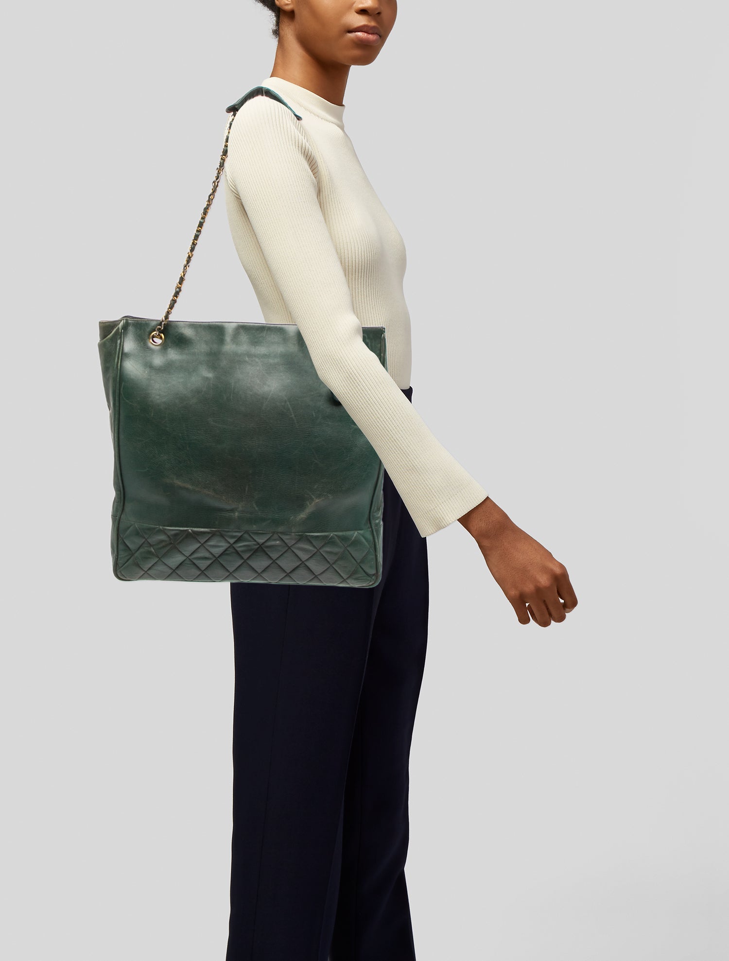 Chanel Quilted Chain Tote