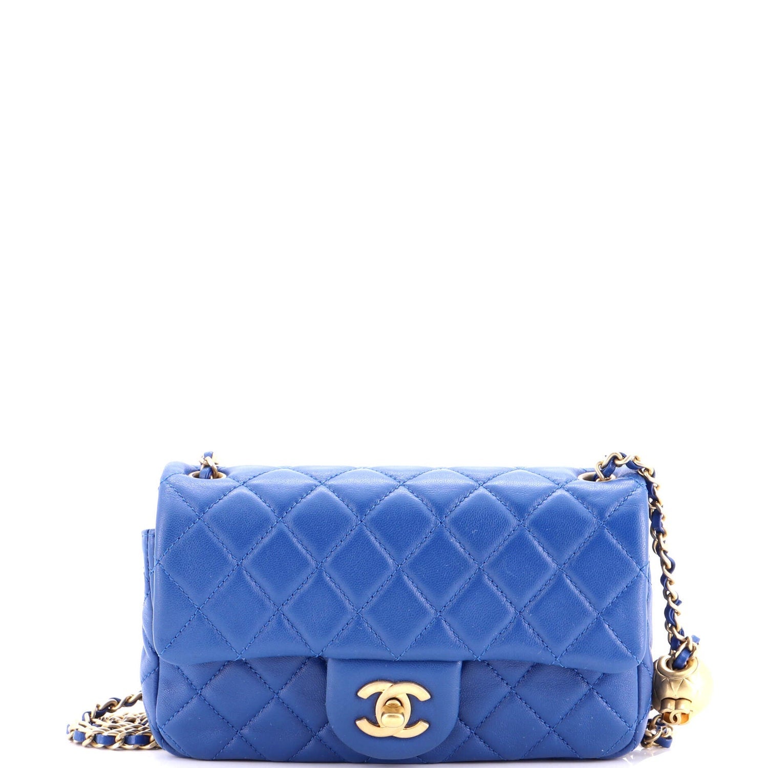 Chanel Leather Pearl Crush Square Single Flap