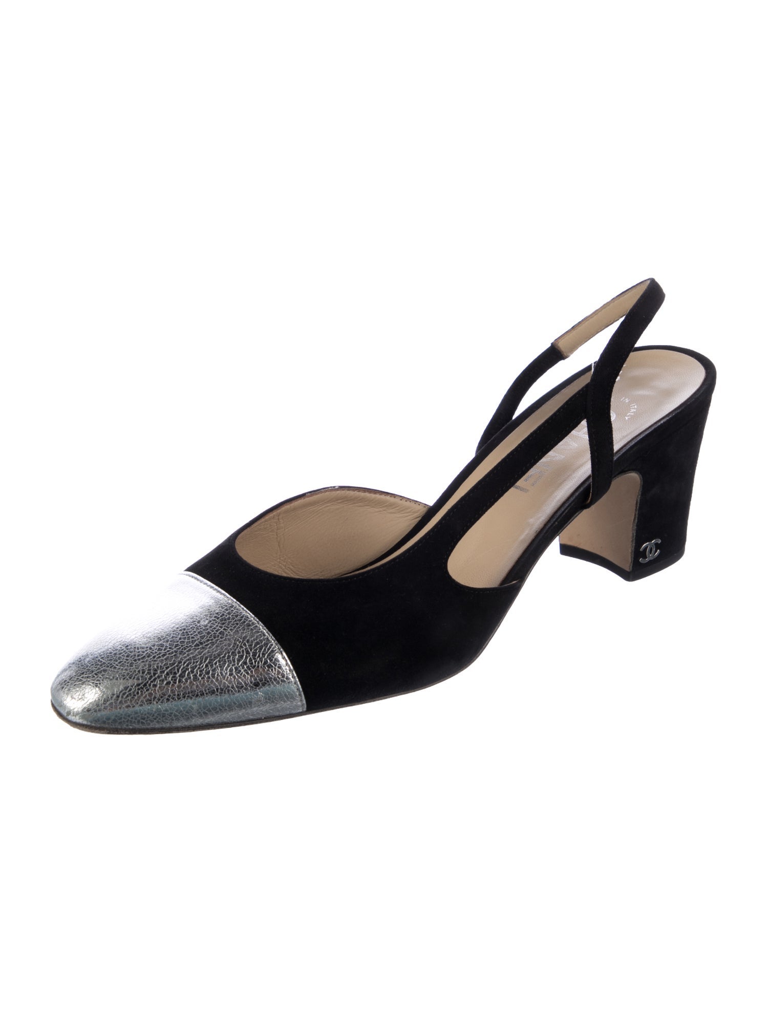 Chanel 2017 Interlocking CC Logo Slingback Pumps