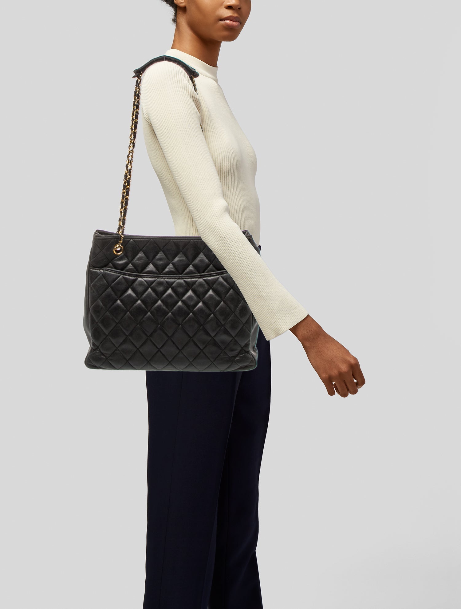 Chanel Quilted Chain Tote