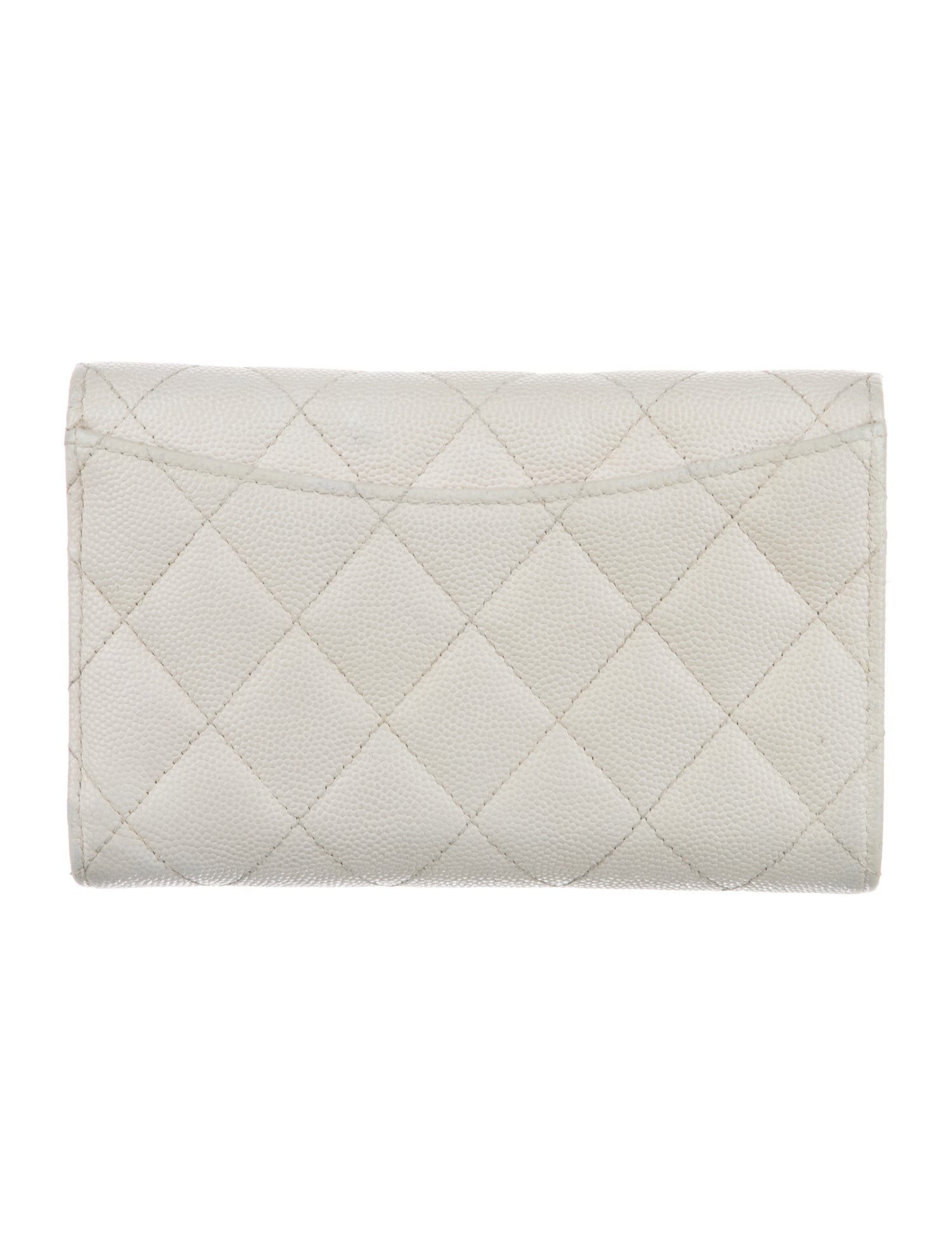 Chanel Medium Flap Interlocking CC Logo Trifold Wallet