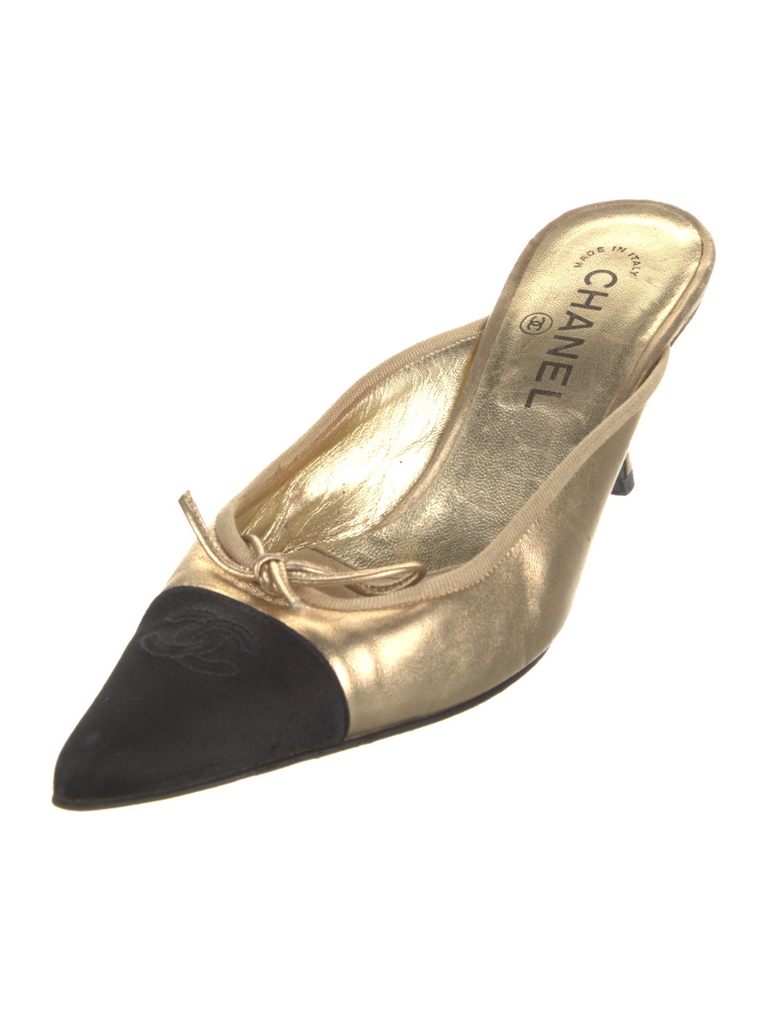 Chanel Vintage Interlocking CC Logo Mules