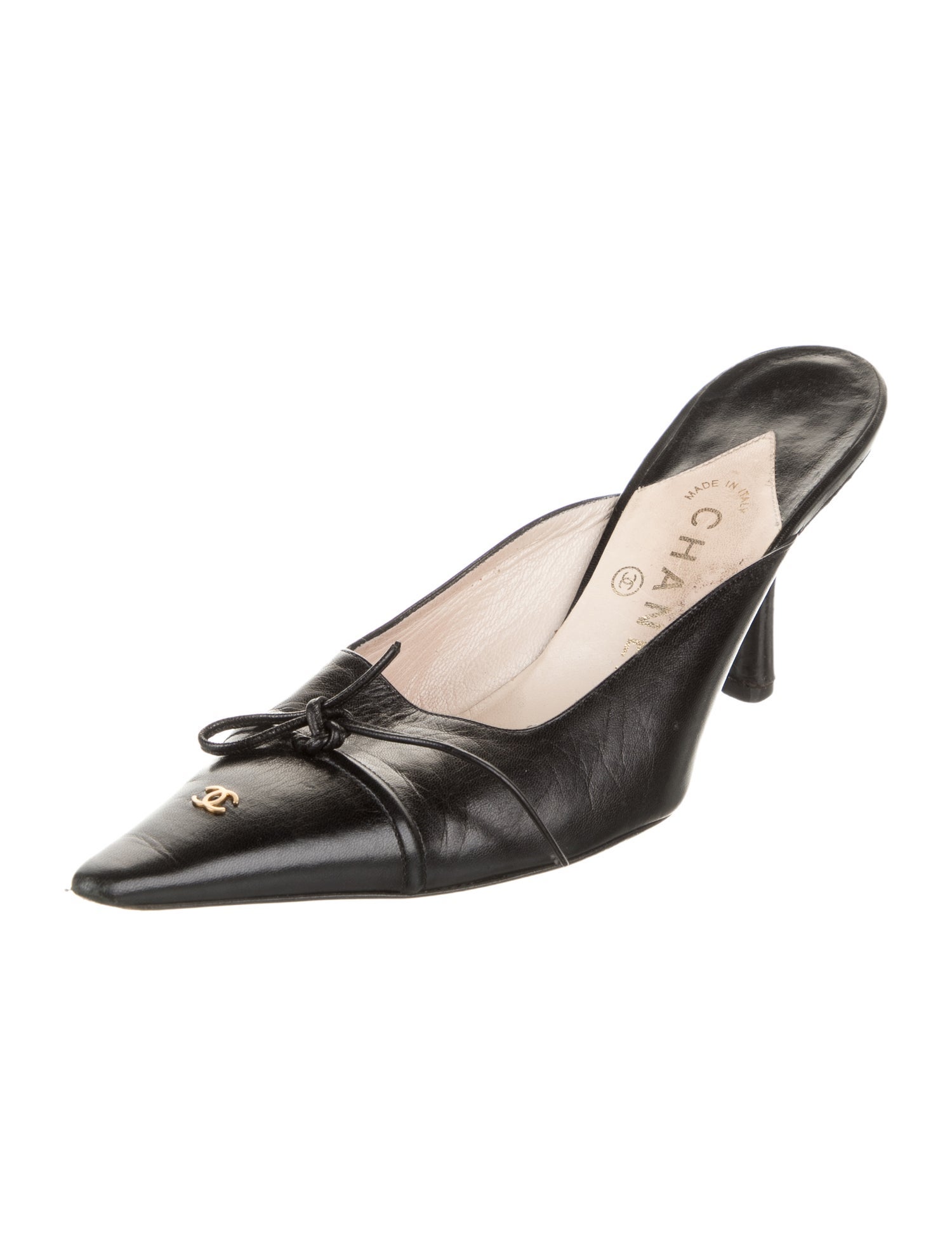 Chanel Vintage Interlocking CC Logo Mules