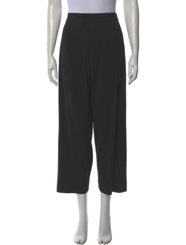 Pre-owned Chanel Vintage Wide Leg Pants In Black