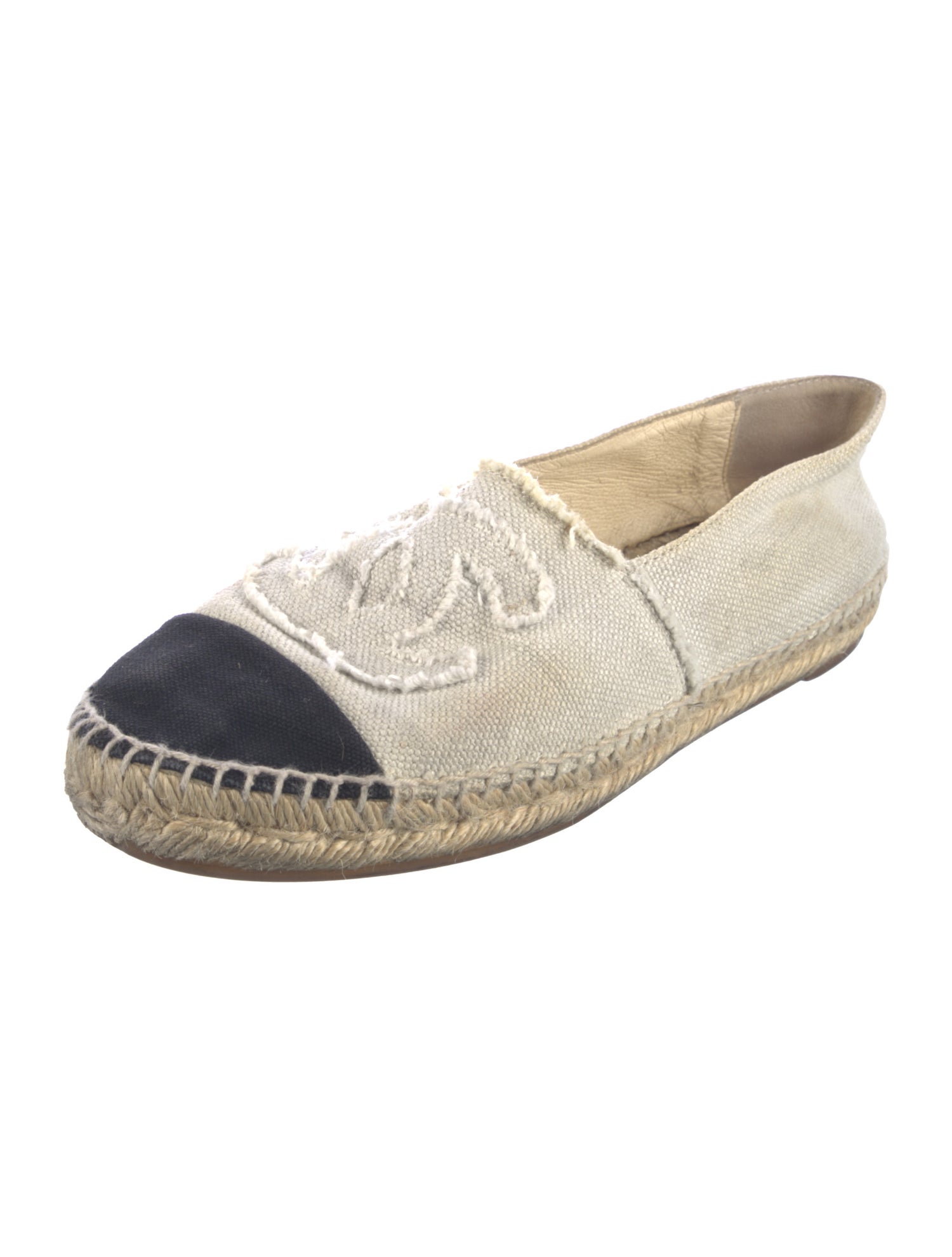 Chanel Interlocking CC Logo Canvas Espadrilles