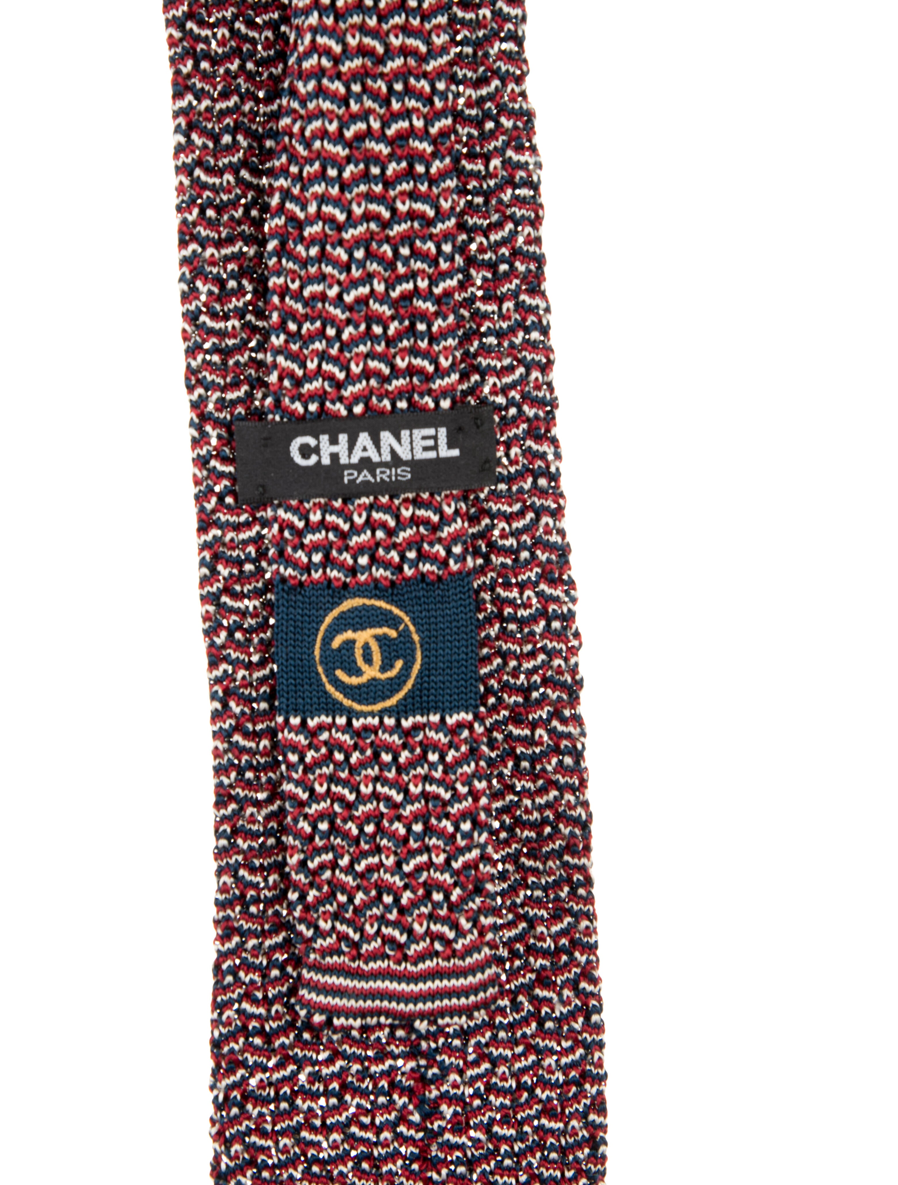 Chanel CC Silk Knit Tie